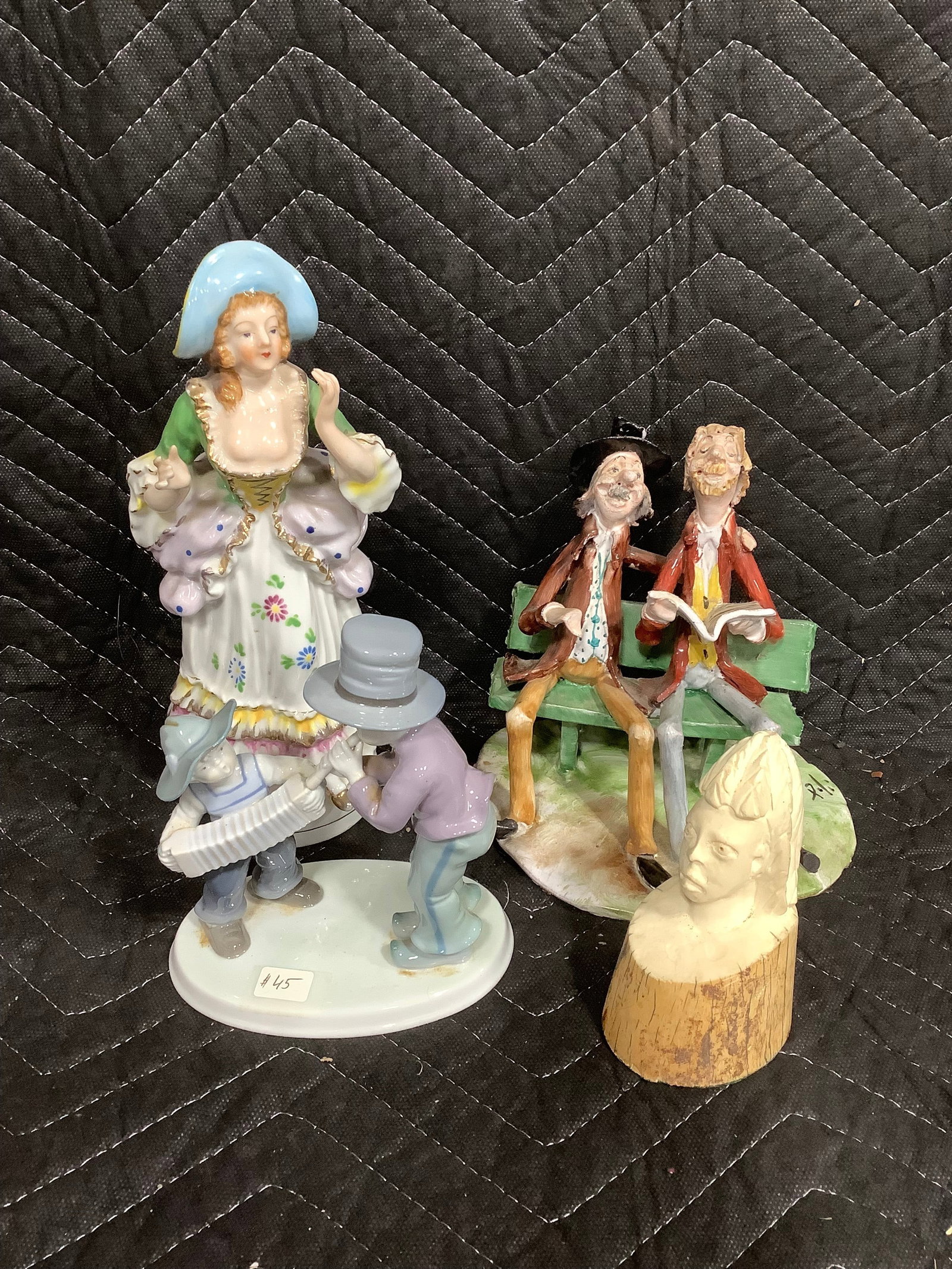 Vintage italian figurine, Metzler & Ortloff statue, and more(tallest 9.5in): Vintage italian figurine, Metzler & Ortloff statue, and more(tallest 9.5in)