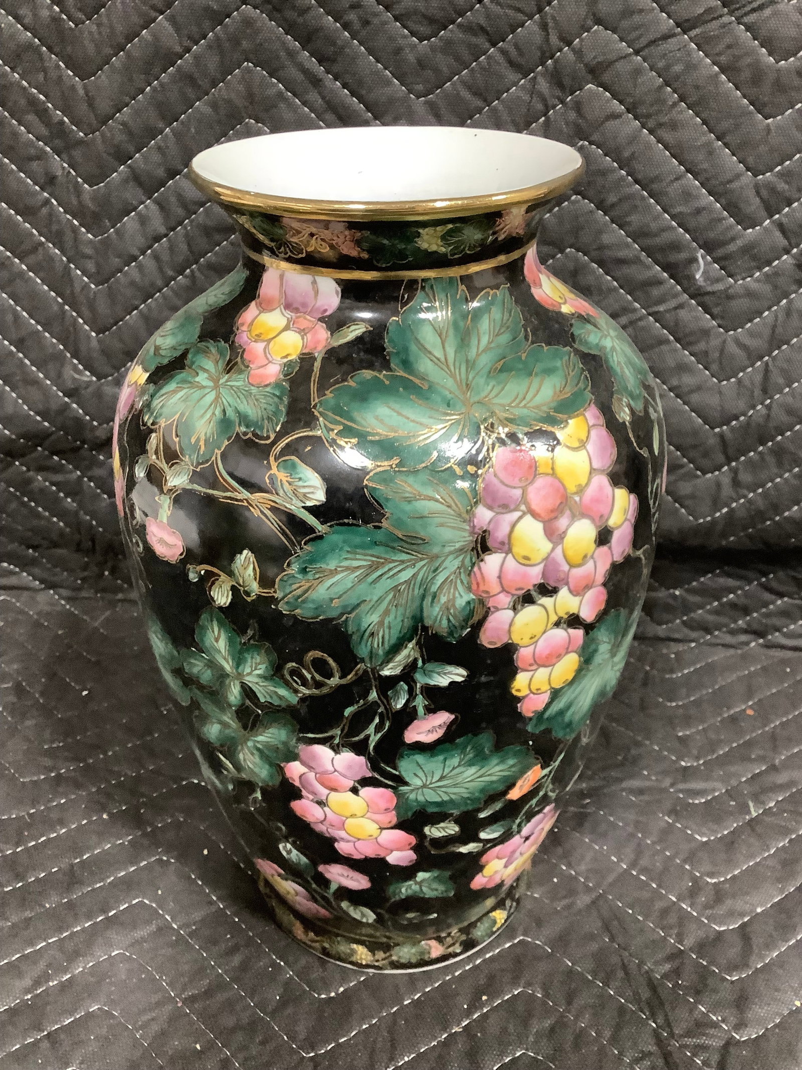 Hand painted porcelain vase (13in Tall) (1 of 1)
