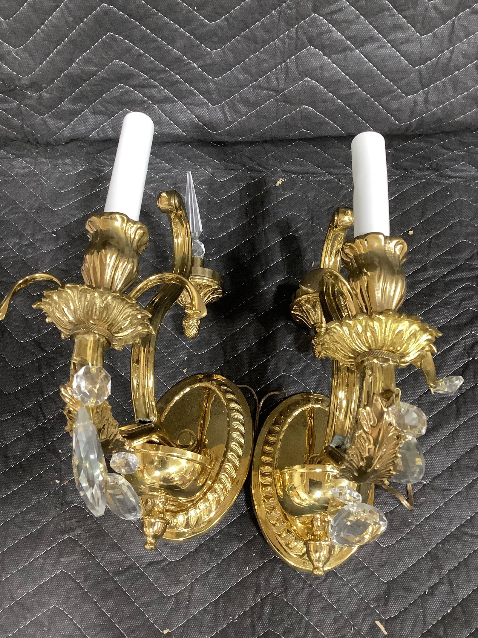 Brass Wall Sconces (12.5in Tall): Brass Wall Sconces (12.5in Tall)