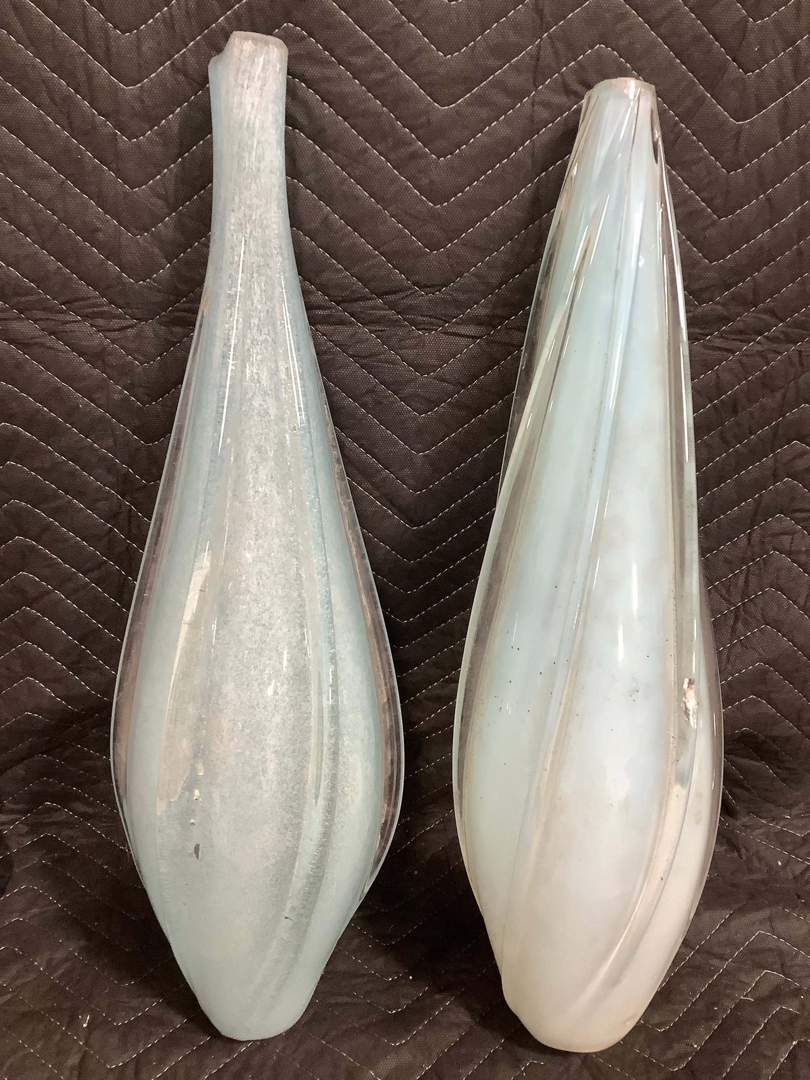 Vintage Murano Table Lamp Parts (22.5in Long) *both chipped*: Vintage Murano Table Lamp Parts (22.5in Long) *both chipped*