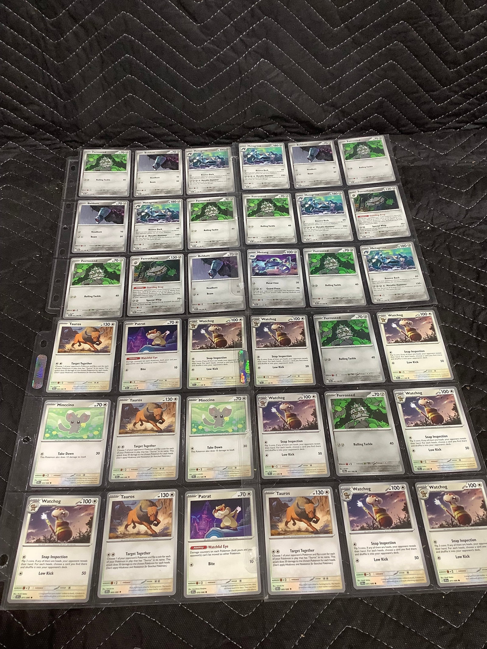 Various Pokemon cards in collector sheets (1 of 1)