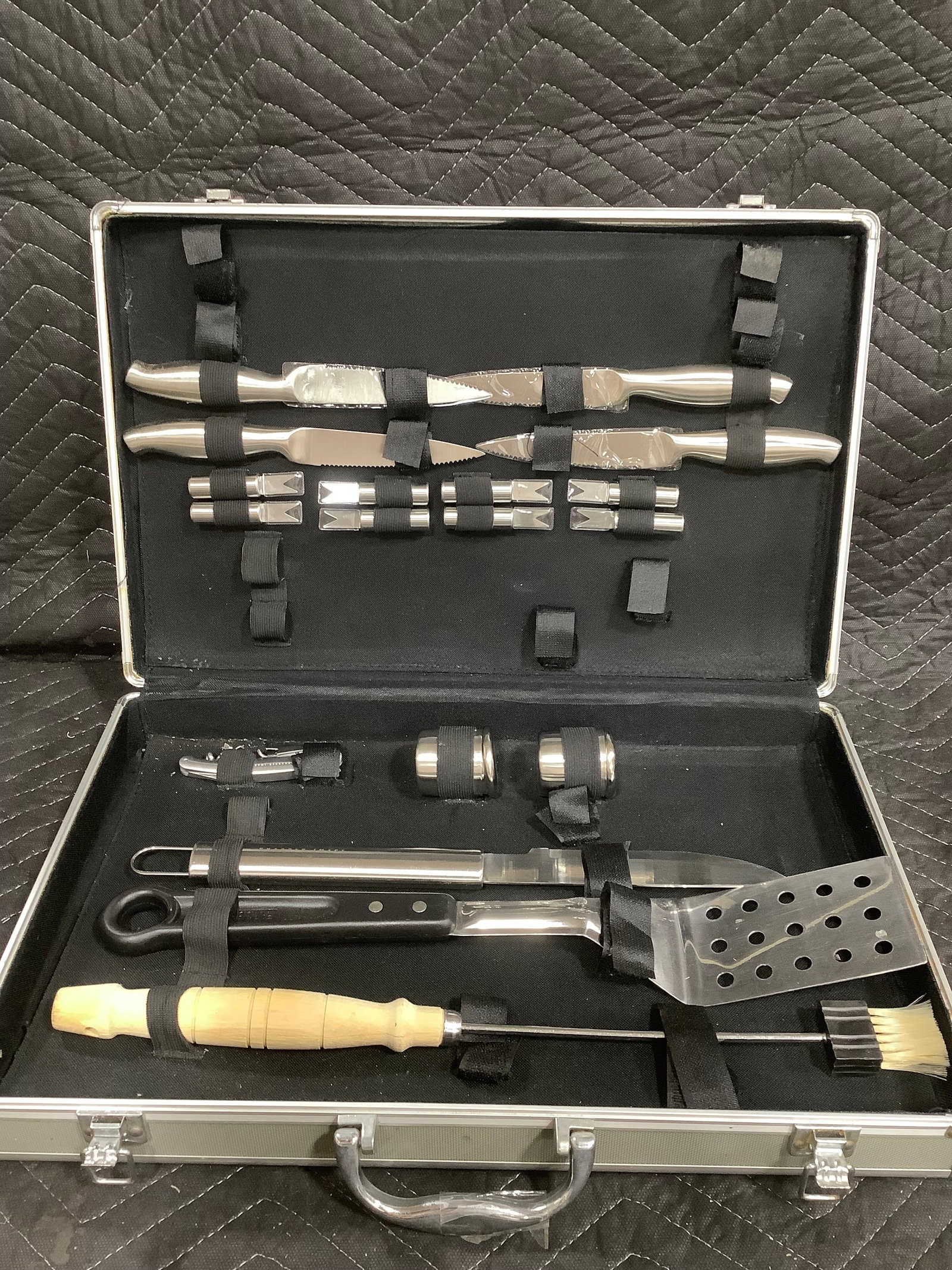 Portable stainless steel bbq/grill set (1 of 1)