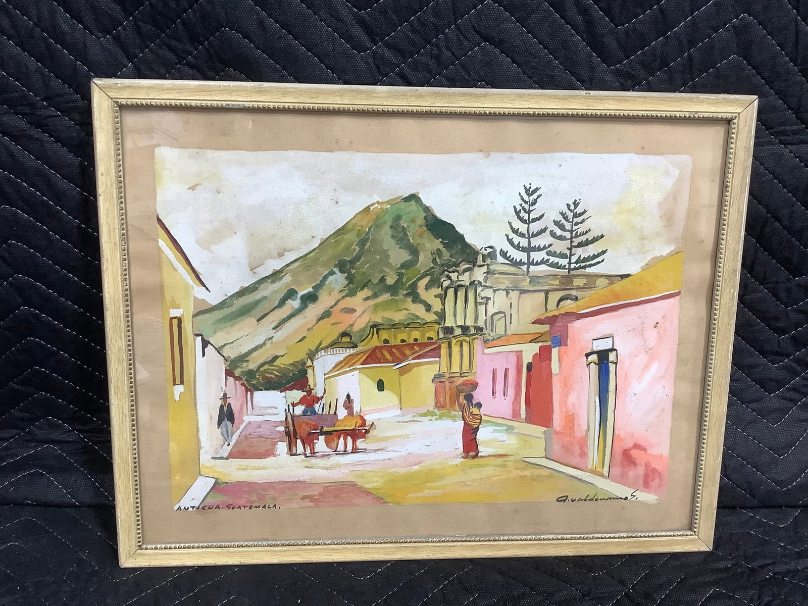 Framed and signed watercolor artwork(13inx17in): Framed and signed watercolor artwork(13inx17in)