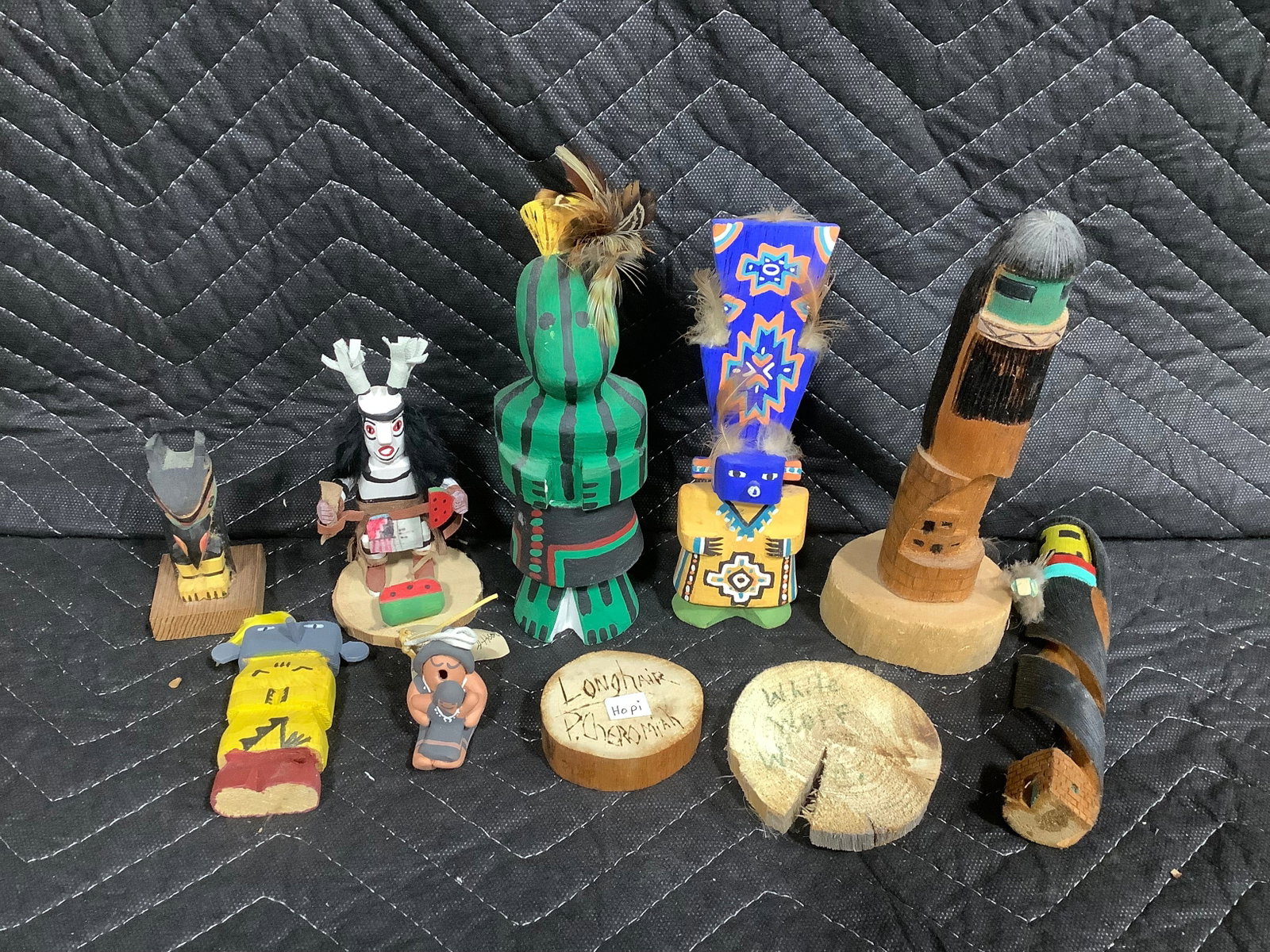 Vintage handmade Kachina dolls/statues(7in tallest) (1 of 1)