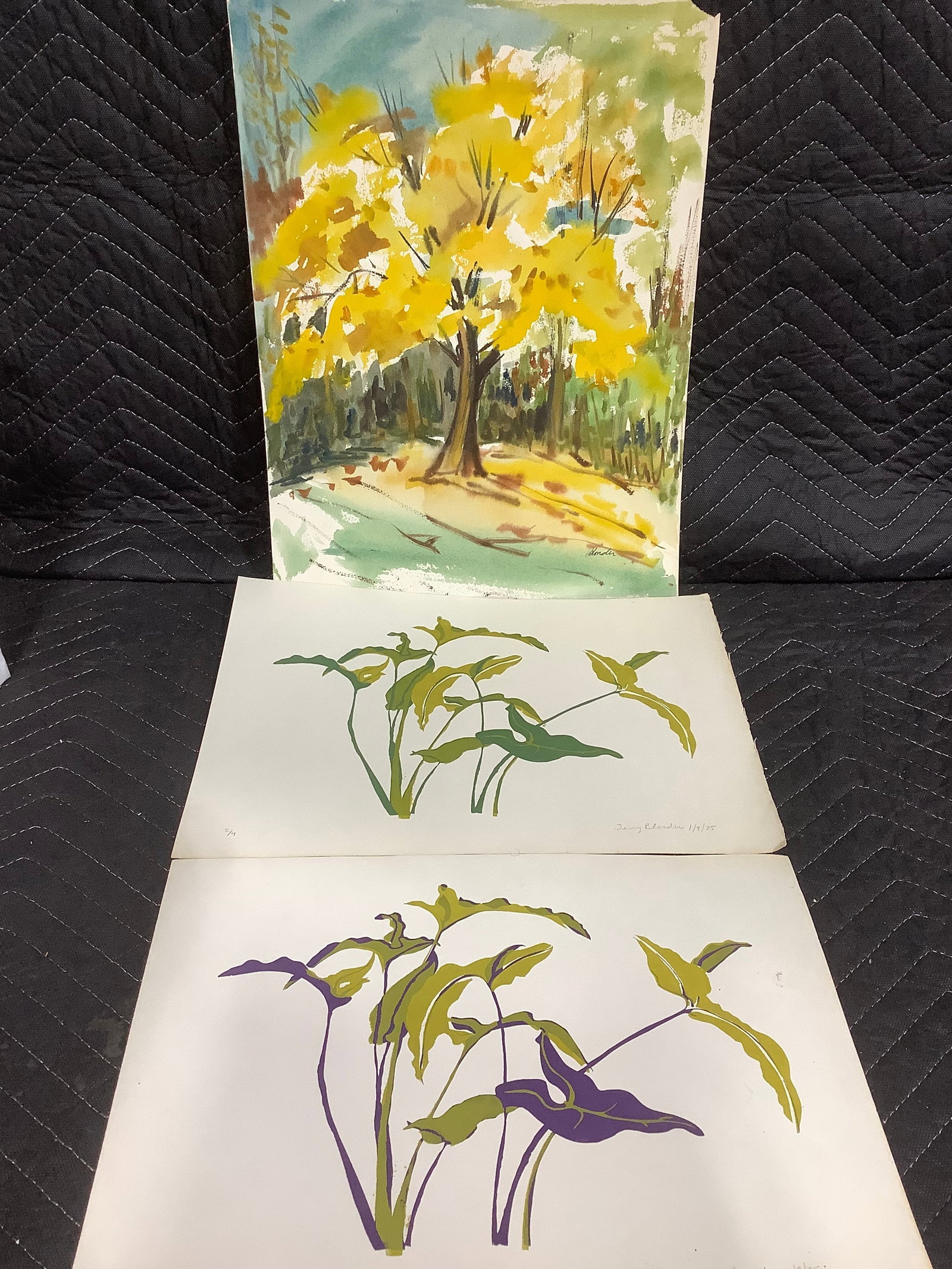 Various signed watercolor artwork(largest 12inx16in): Various signed watercolor artwork(largest 12inx16in)