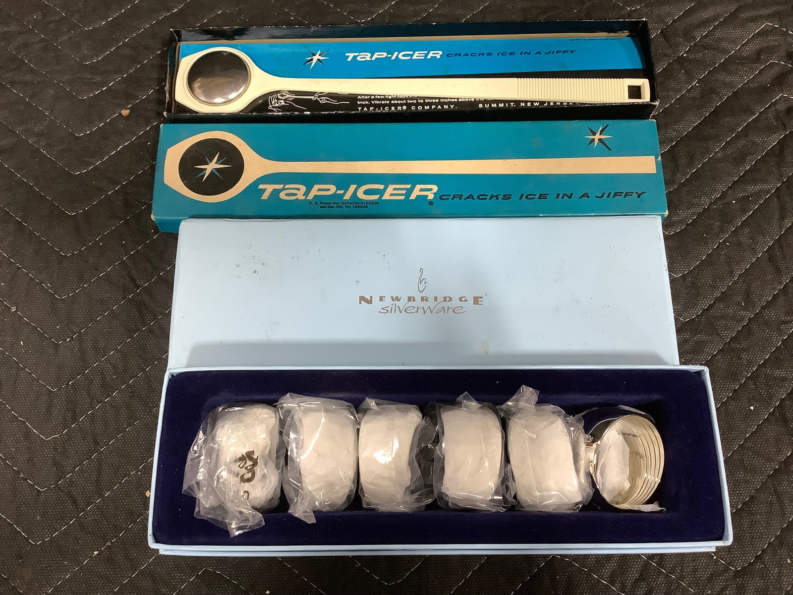 Tap icers and Newbridge silverware napkin rings (1 of 1)