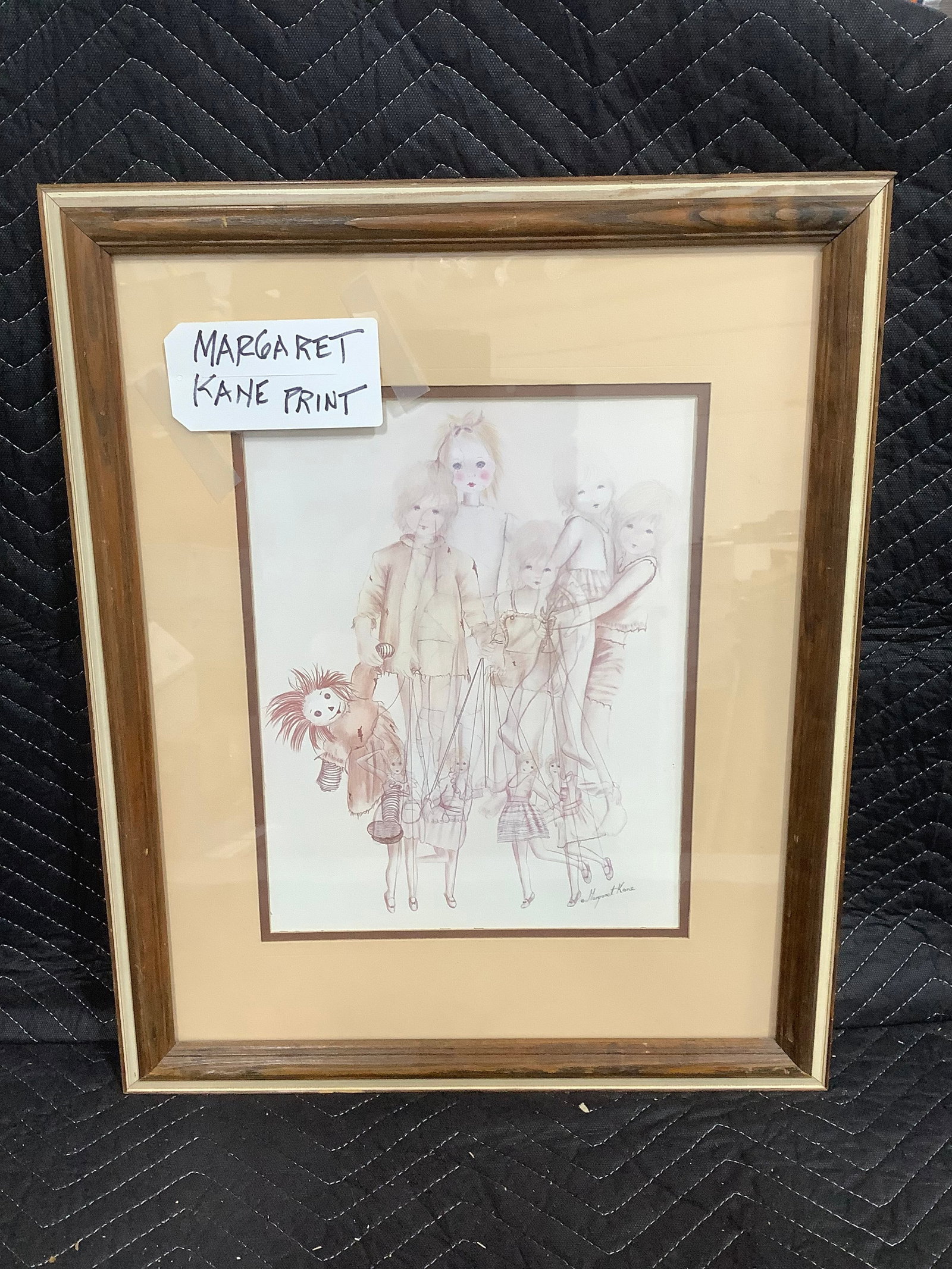 Framed Margaret Kane signed print(18.5inx23.5in): Framed Margaret Kane signed print(18.5inx23.5in)