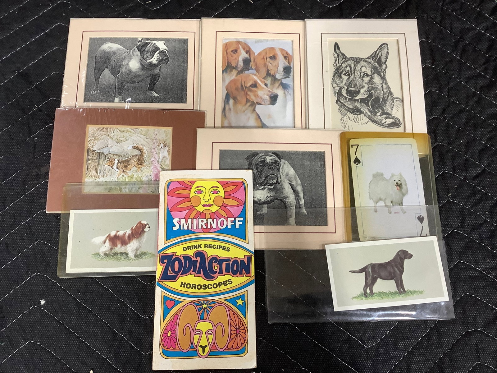Vintage dog prints and Smirnoff drink recipes: Vintage dog prints and Smirnoff drink recipes