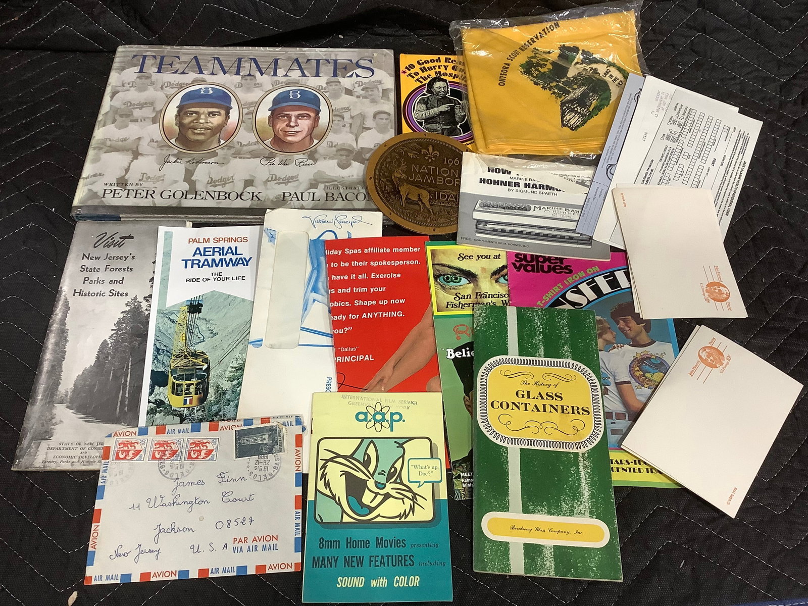 Vintage brochures, hardcover baseball book, and more: Vintage brochures, hardcover baseball book, and more