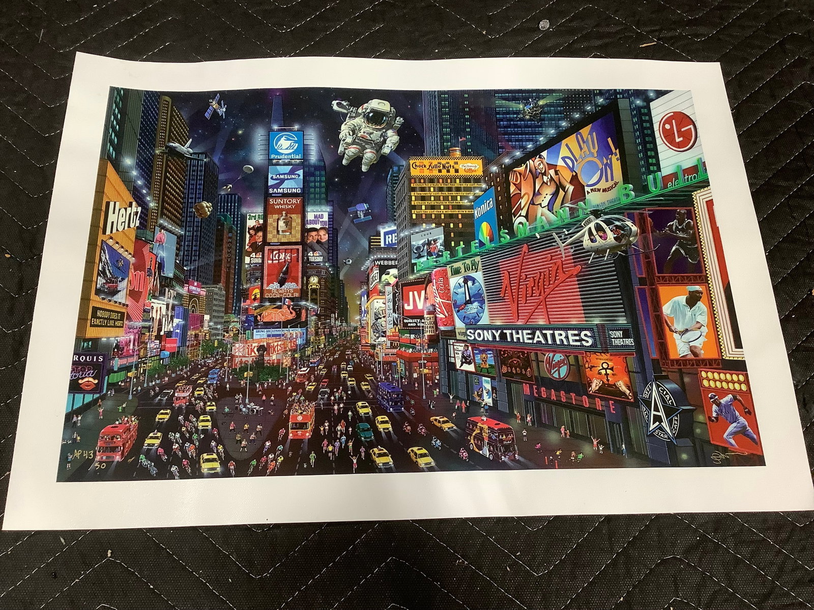Times Square Panorama artwork(13.5inx19.5in): Times Square Panorama artwork(13.5inx19.5in)