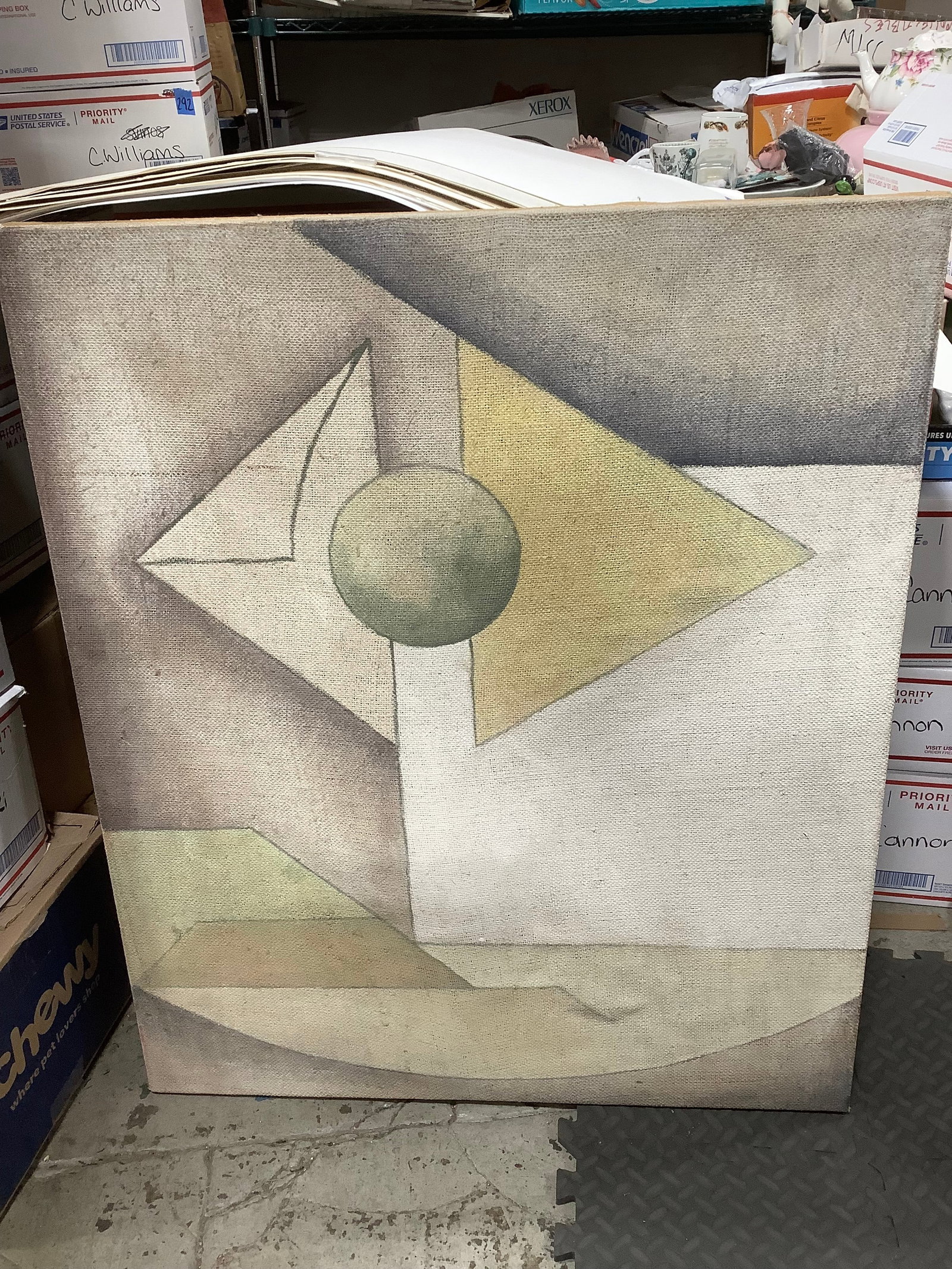 Geometric artwork on board(30.25inx36in): Geometric artwork on board(30.25inx36in)