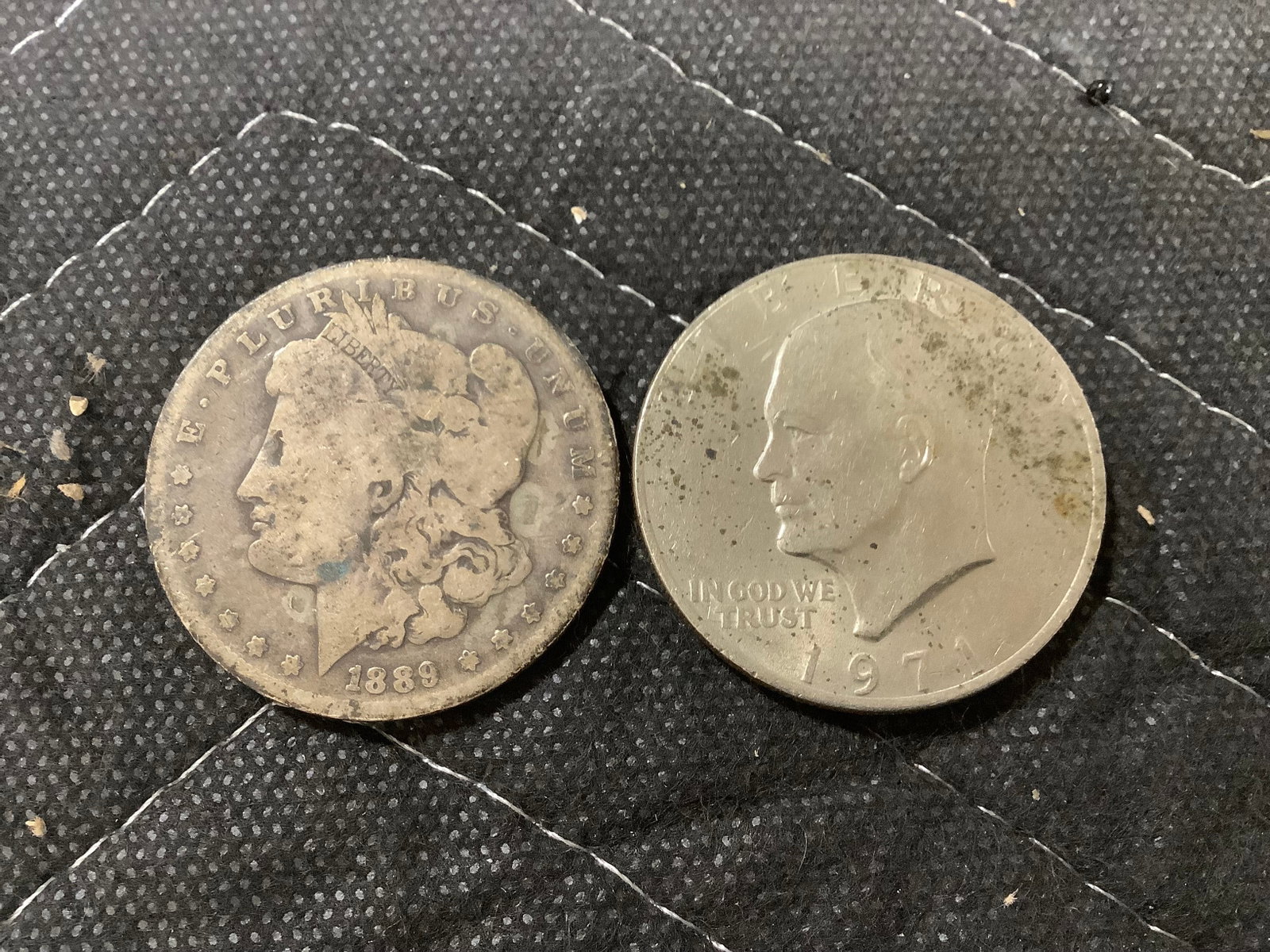 1889 O Silver Dollar and Eisenhower Dollar (1 of 1)