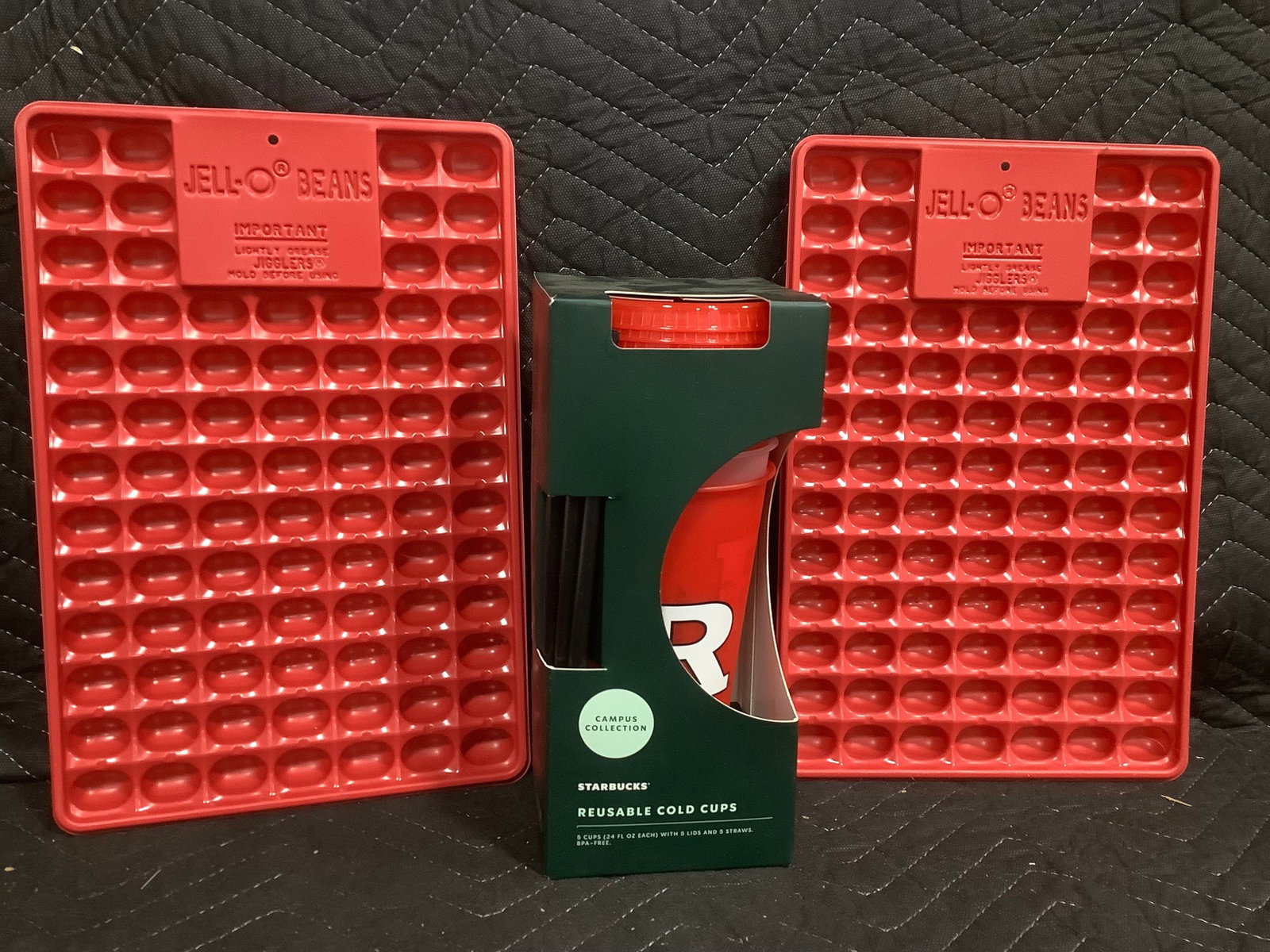 Jell-O Beans Trays, and Starbucks Reusable Cold Cups *NEW* (1 of 1)