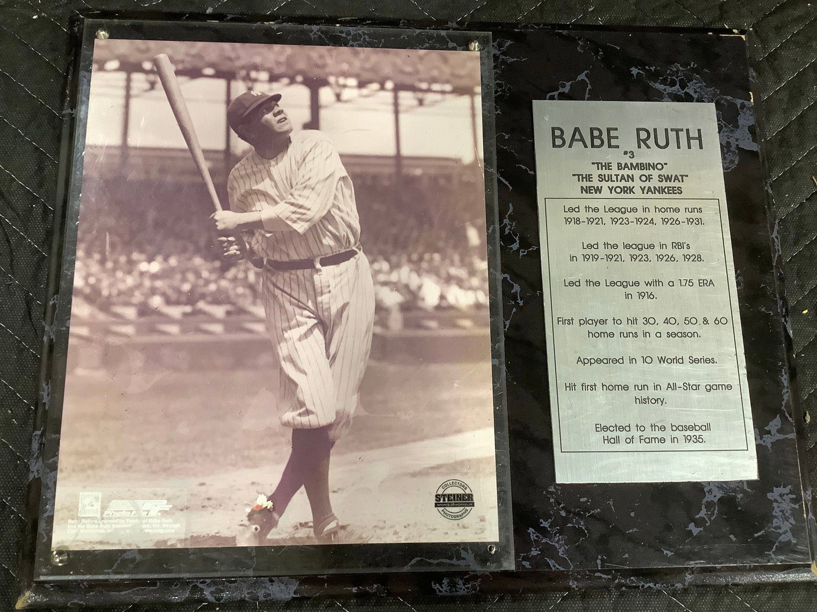 Babe Ruth NY Yankees Wall Plaque (12inx15in) (1 of 1)