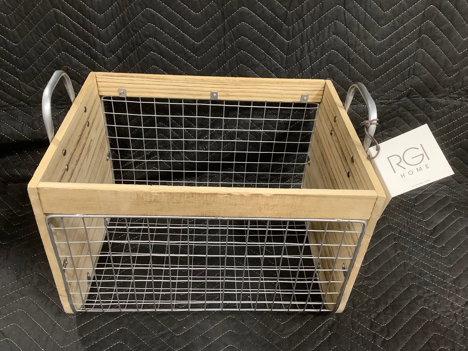 RGI Home Wood/Metal Organizing Crate (13.5inx16.5inx12.5in) (1 of 1)