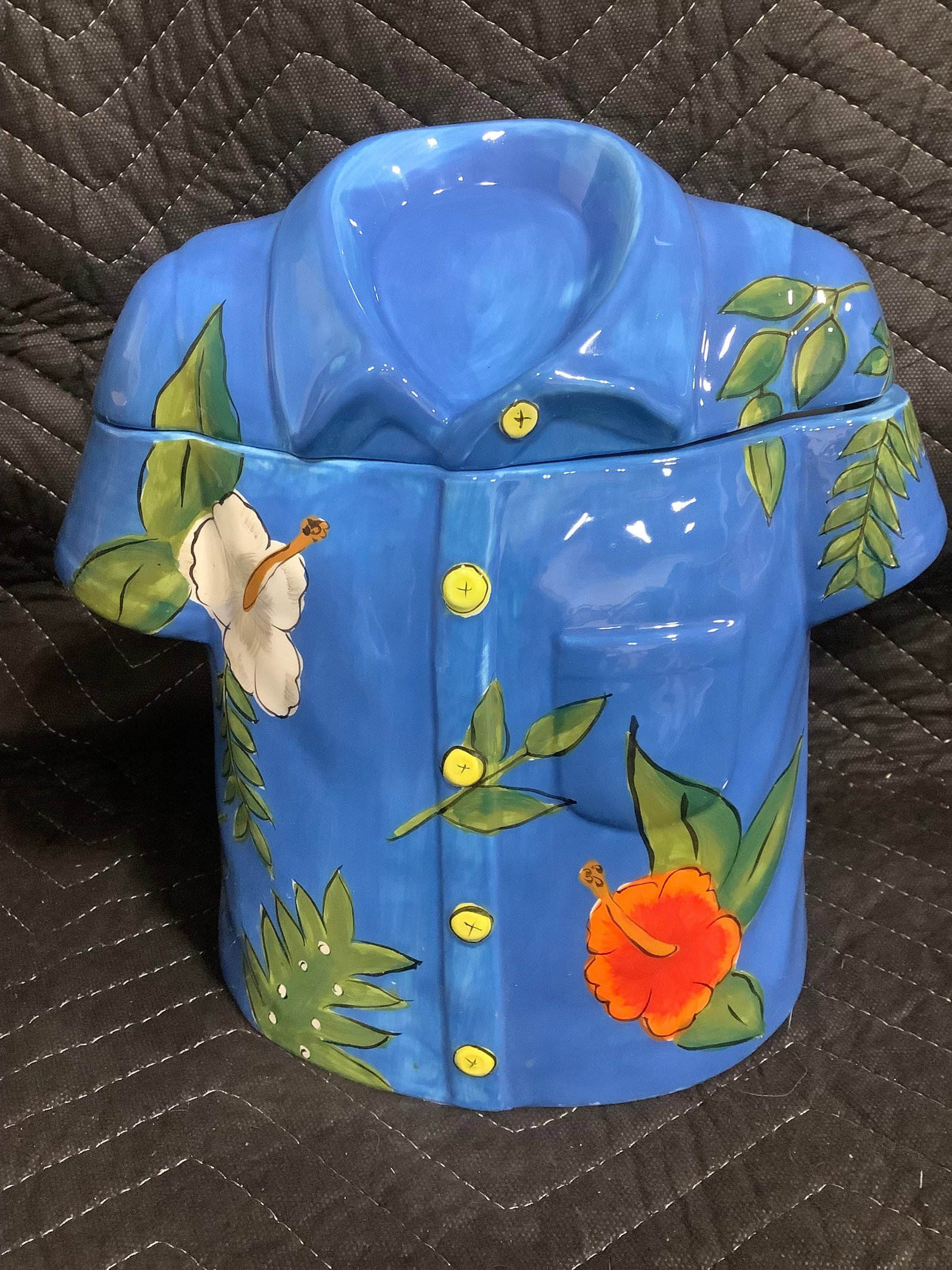Hawaiian Shirt Cookie Jar by Dennis East (10in Tall) (1 of 1)