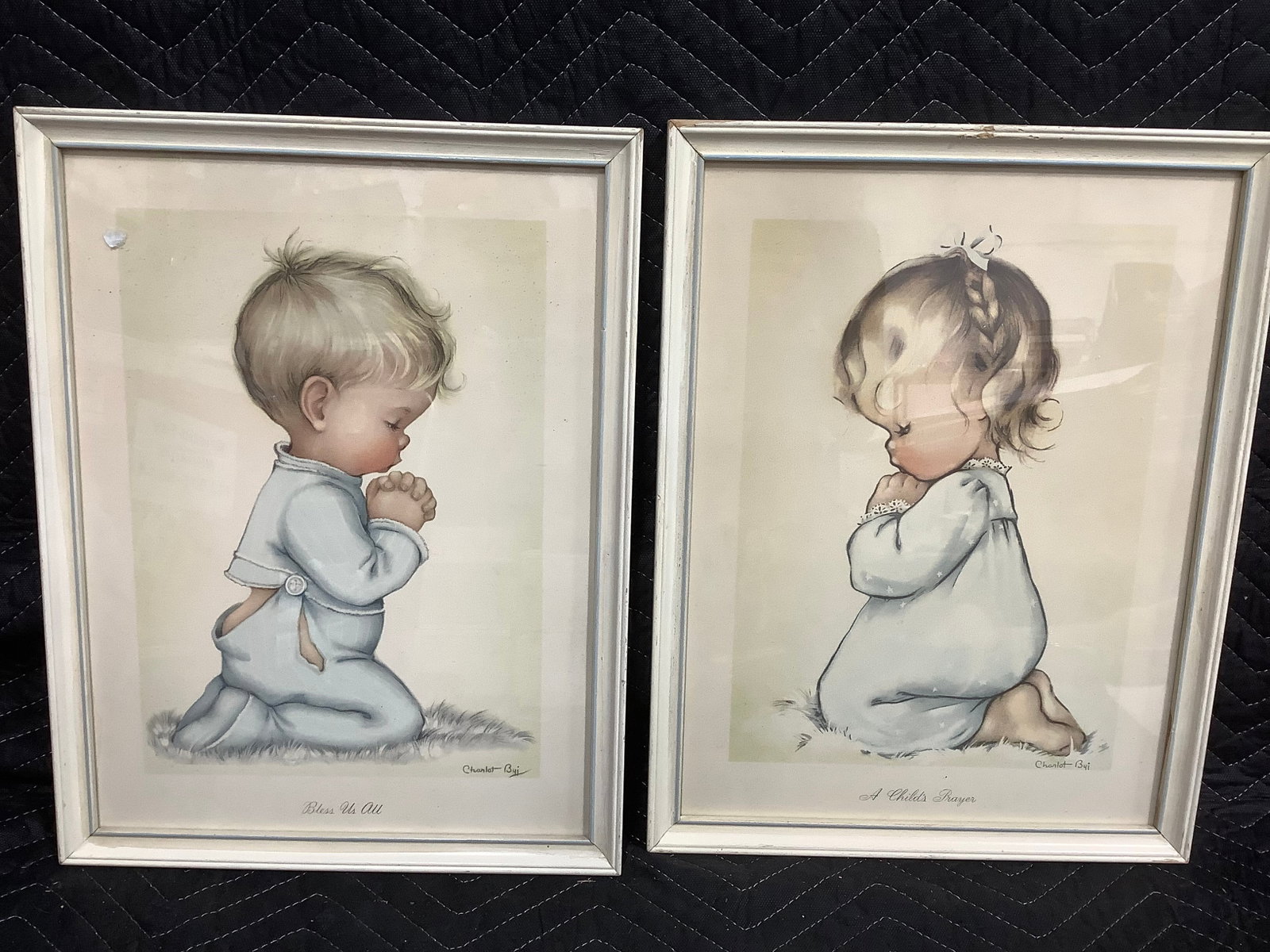 Framed Children Art Prints Signed Chanlot-Byi (13.25inx17.25in) (1 of 1)