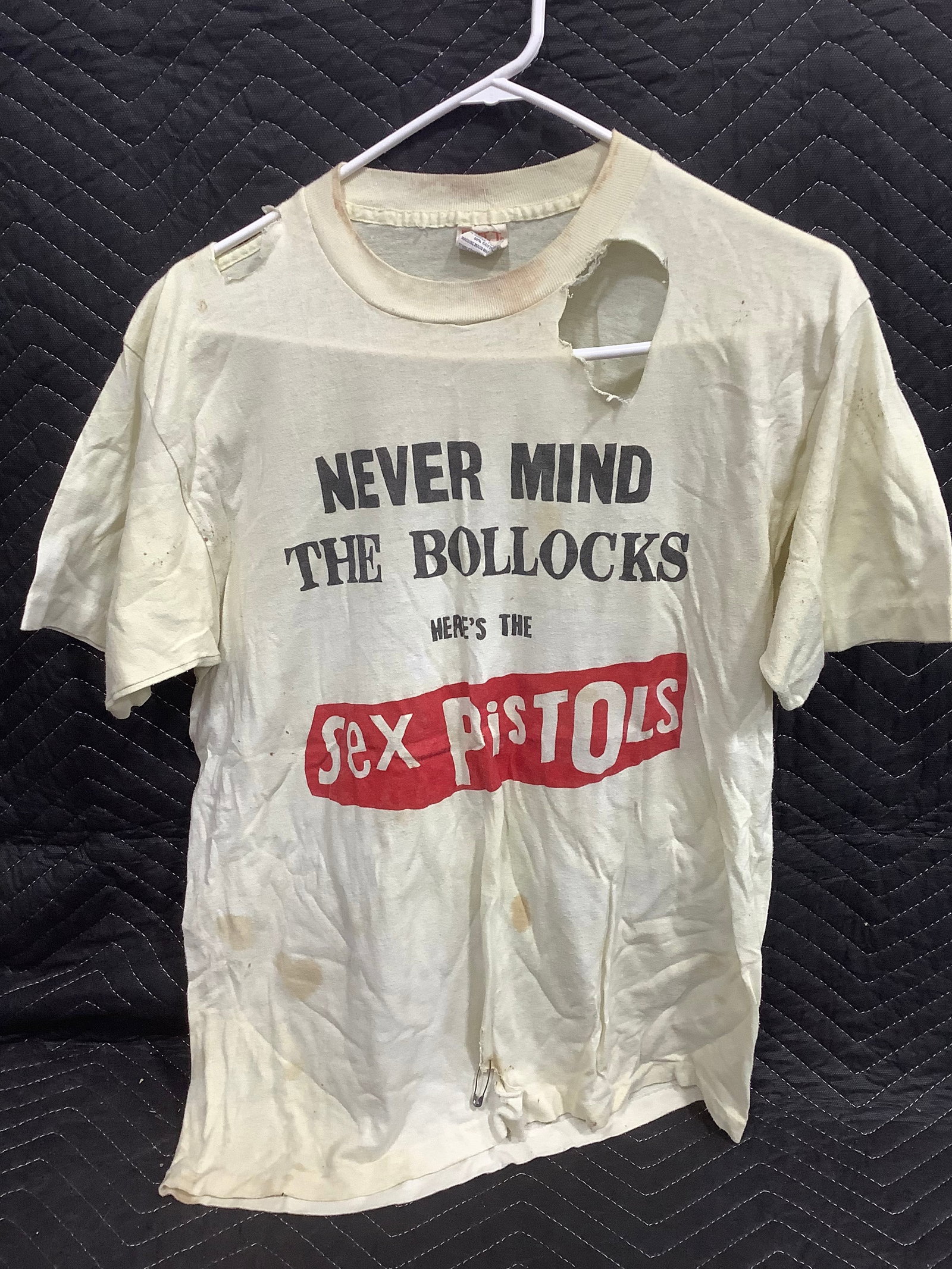 Sex Pistols cut tshirt(has holes-XL) (1 of 1)