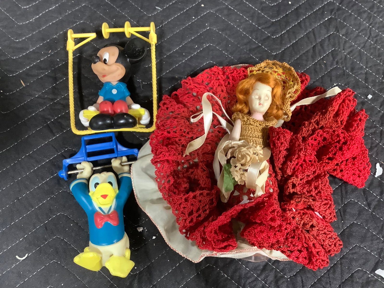 Vintage tricky trapeze Disney toys and vintage doll (1 of 1)