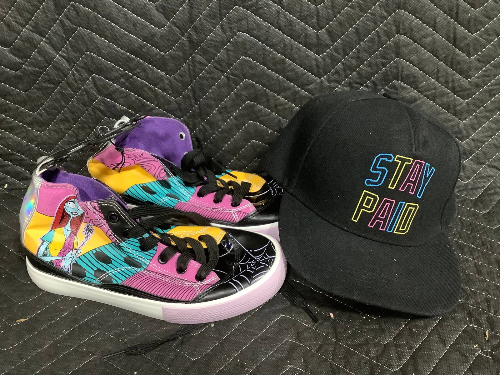 Stay Paid hat and Nightmare before Christmas sneakers(6.5): Stay Paid hat and Nightmare before Christmas sneakers(6.5)