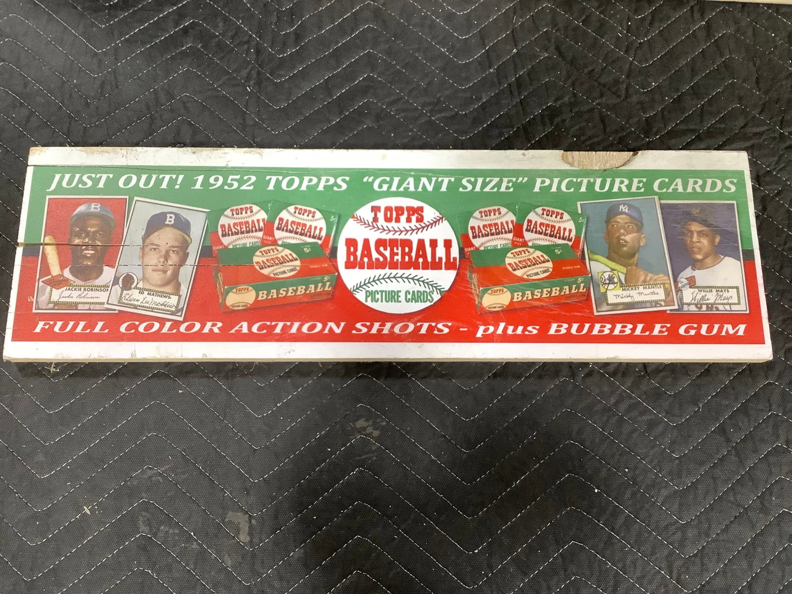Topps baseball wooden wall decor(7inx24in) (1 of 1)