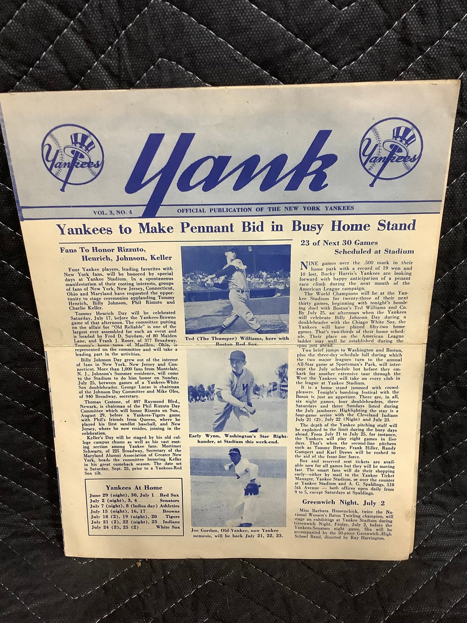 NY Yankees 1948 'The Yank' Publication - Including Babe Ruth: NY Yankees 1948 'The Yank' Publication - Including Babe Ruth