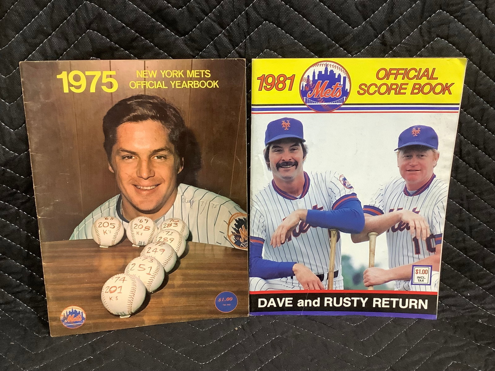 NY Mets 1975 Yearbook and 1981 Scorebook: NY Mets 1975 Yearbook and 1981 Scorebook