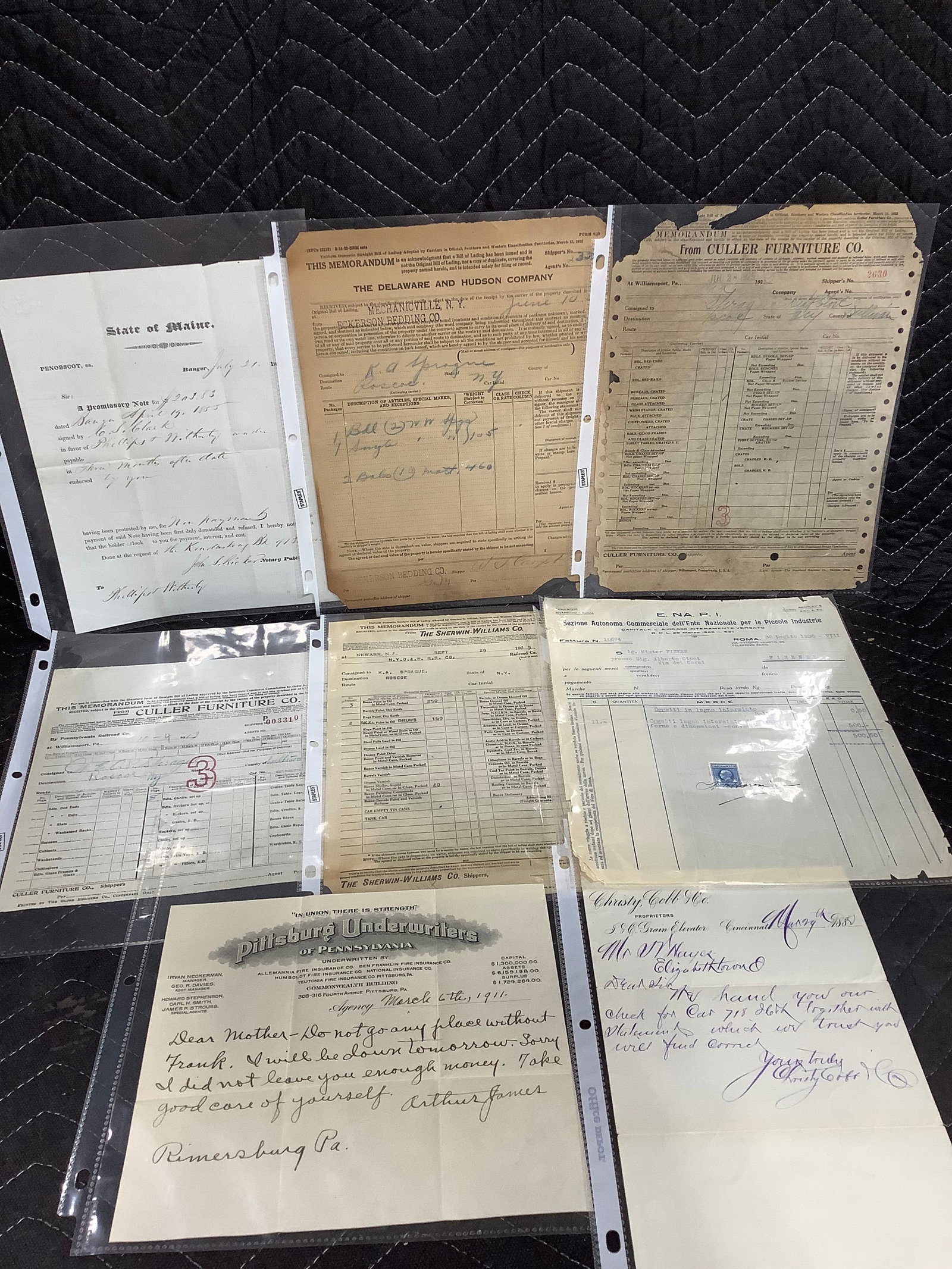 Antique Ephemera Lot Including Receipts: Antique Ephemera Lot Including Receipts