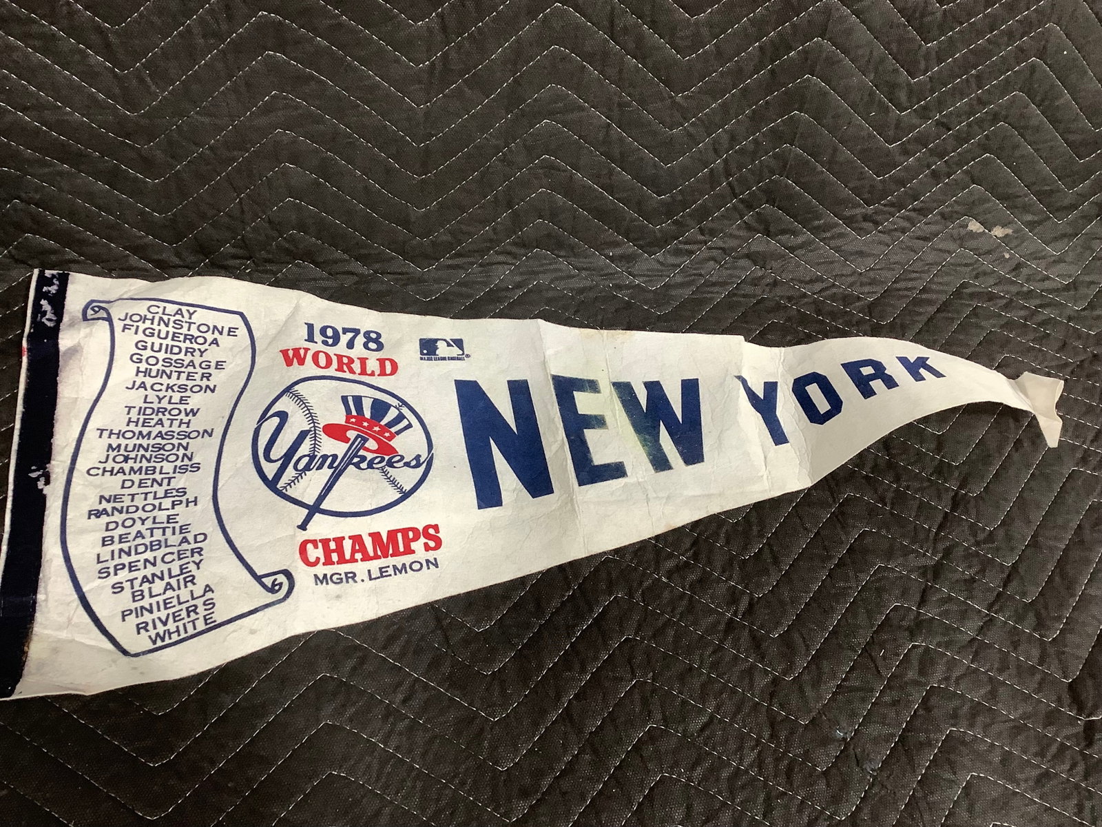 NY Yankees Baseball Banner (27in Long): NY Yankees Baseball Banner (27in Long)