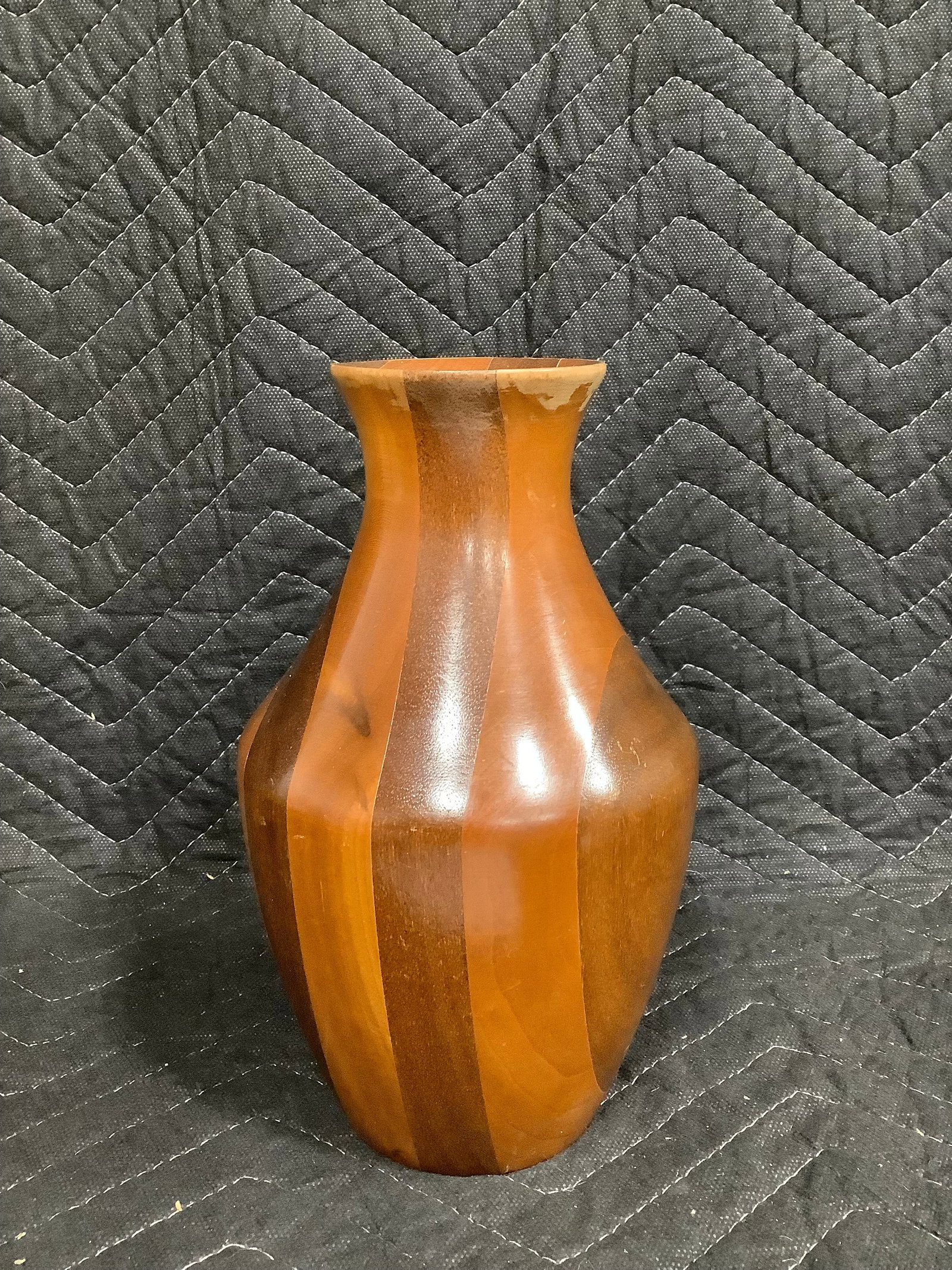 Vintage wood vase(9in tall): Vintage wood vase(9in tall)