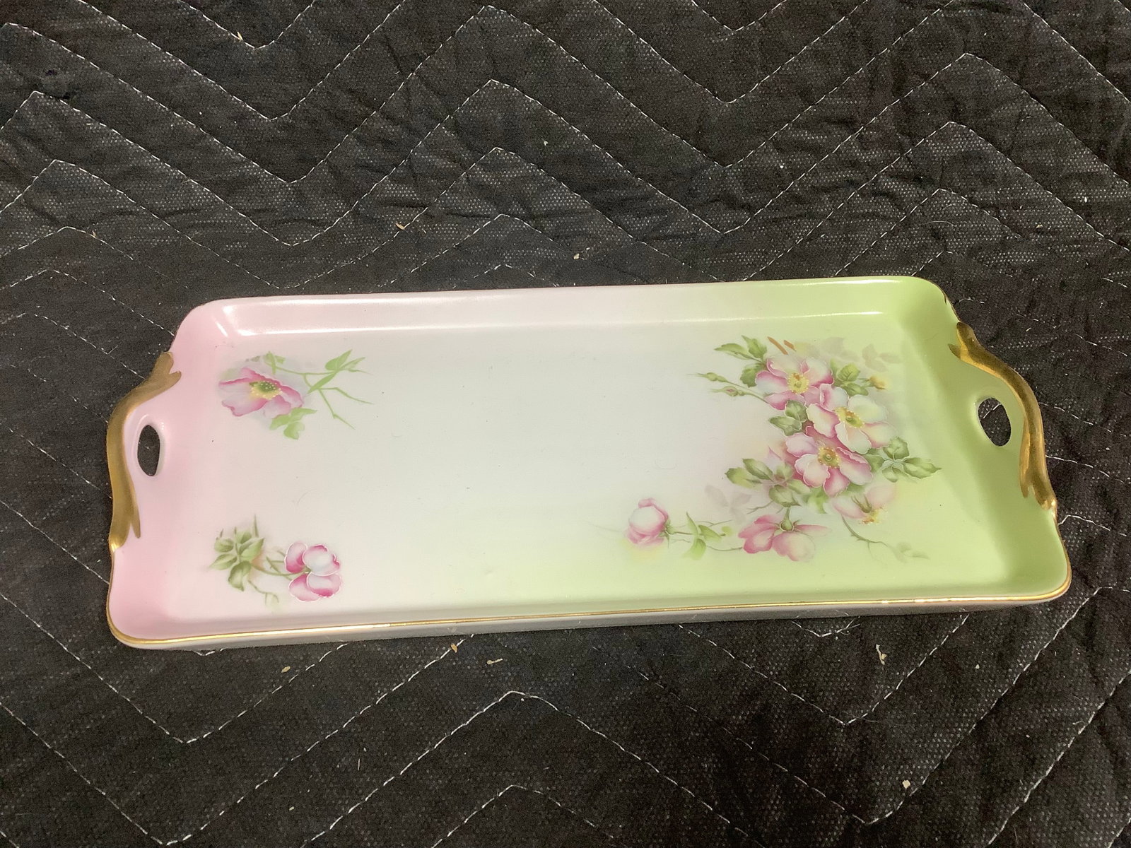 Nippon hand painted porcelain tray(5inx10.5in) (1 of 1)