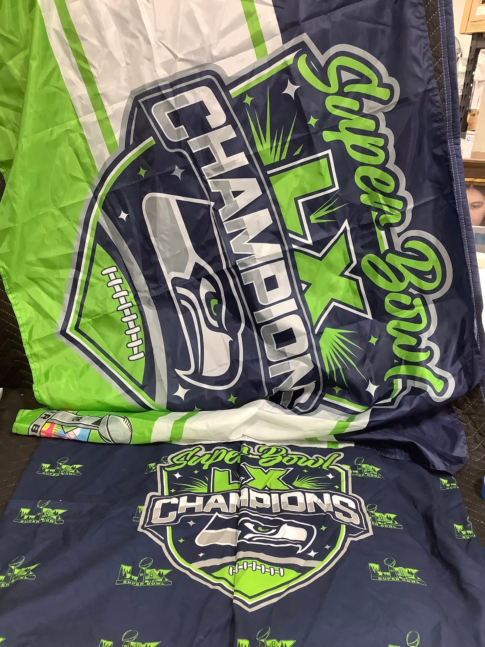 Superbowl LX tapestry(60inx35in) and pillowcases: Superbowl LX tapestry(60inx35in) and pillowcases