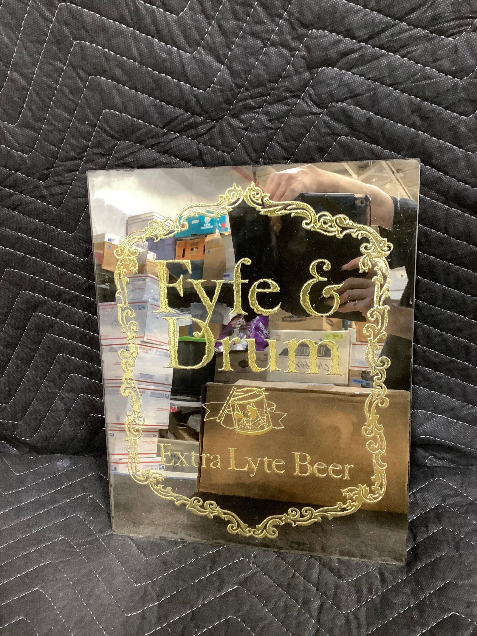 Fyfe & Drum Beer Mirror Pub Sign (10inx12.5in) (1 of 1)