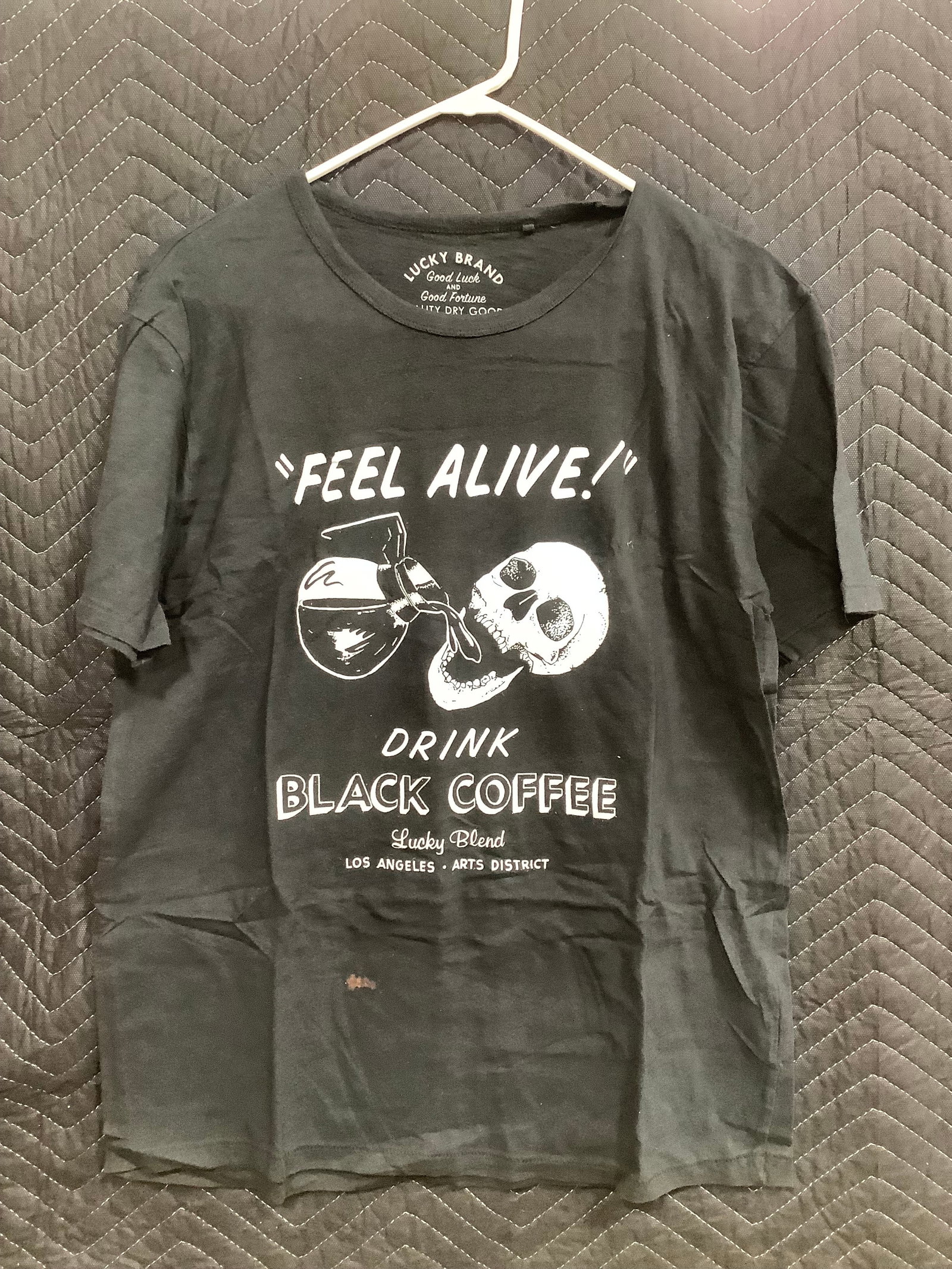 Feel Alive Drink Black Coffee tshirt(M) (1 of 1)