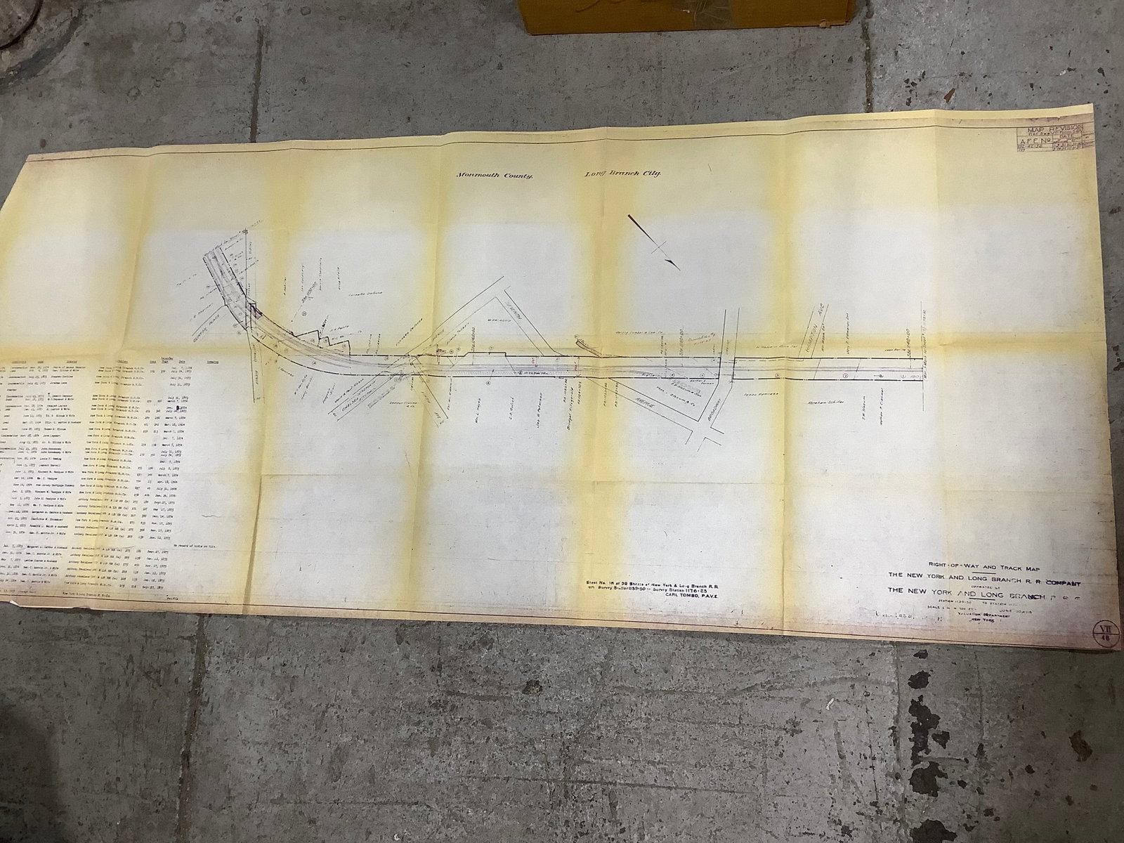 The New York and Long Branch track map(24in.x50.5in) (1 of 1)