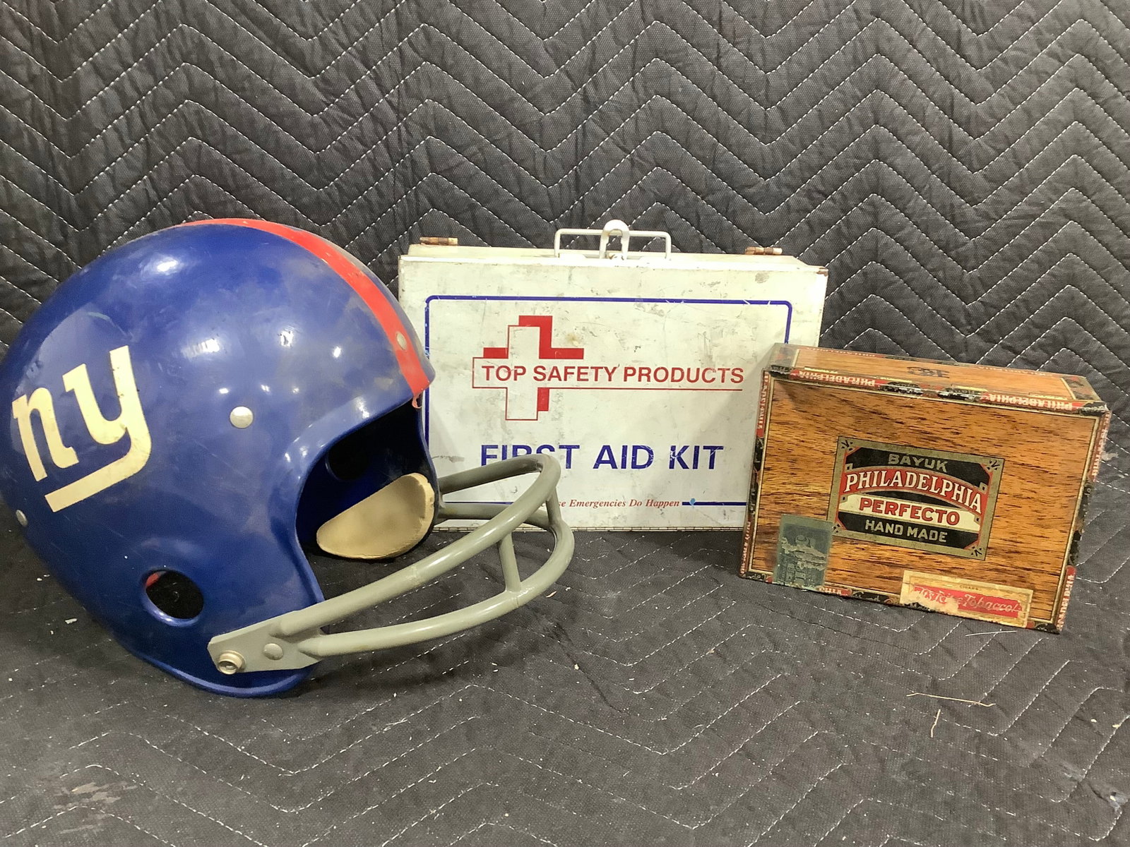 Empty First Aid Kit, NY Giants Helmet Display, and more (1 of 1)
