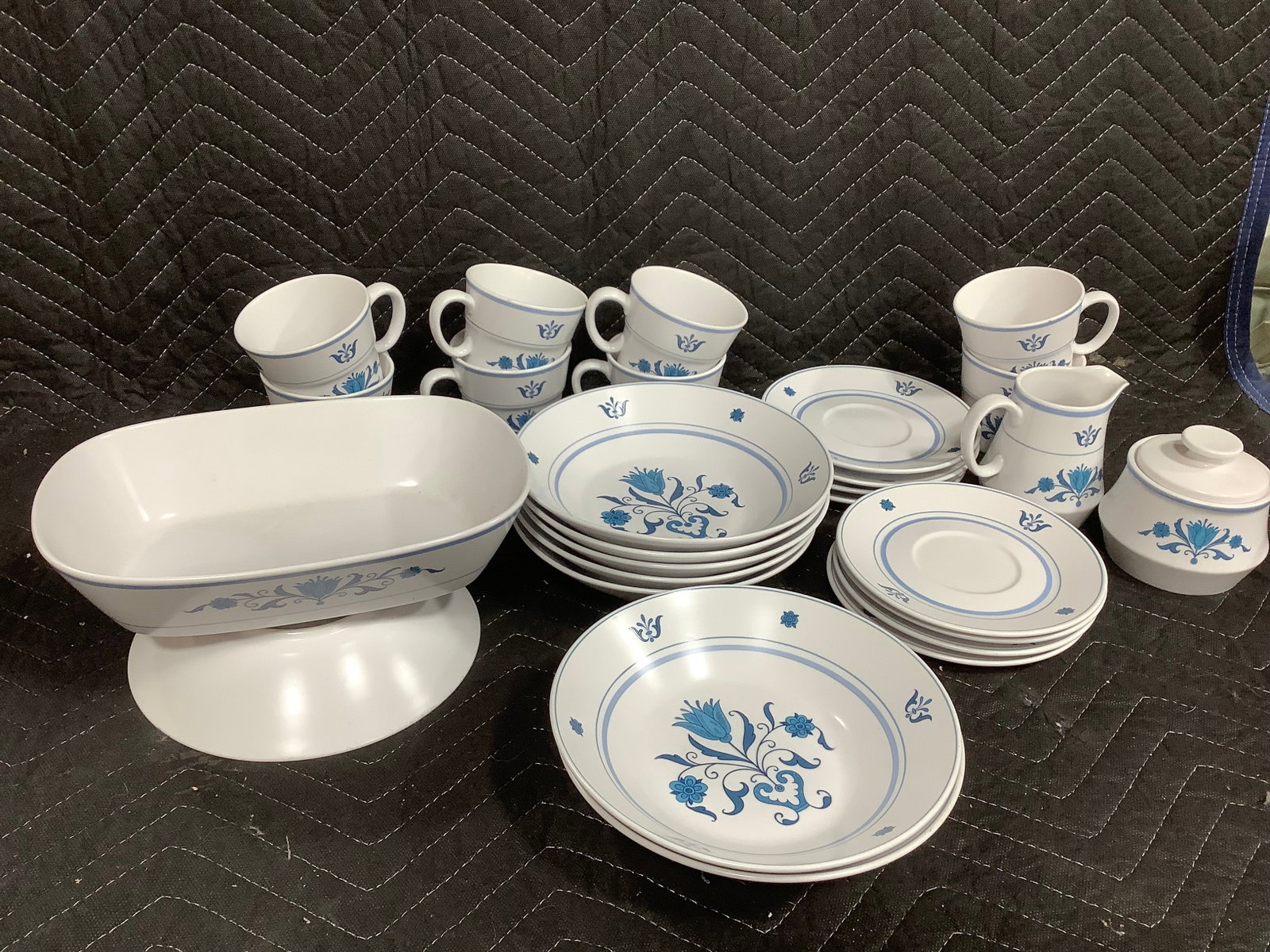 Noritake Progression Blue Haven China Set (1 of 1)