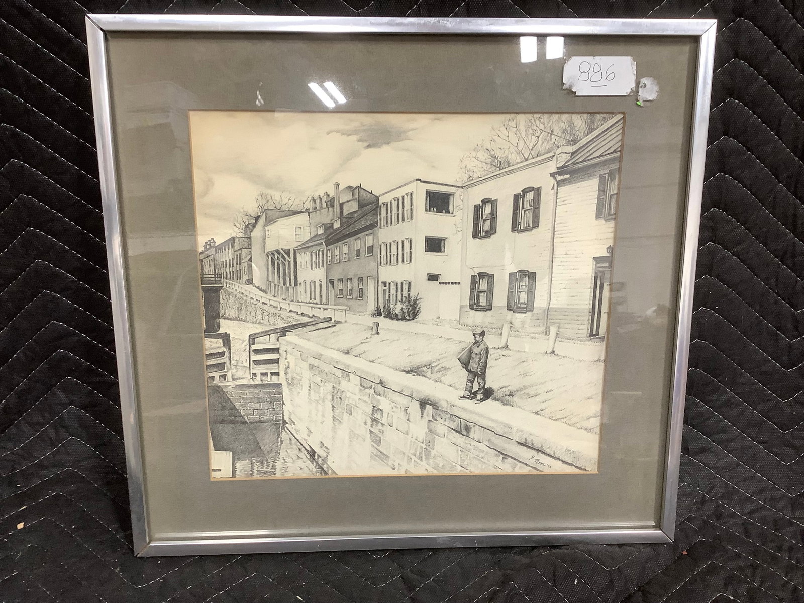 Framed Black and White Art Print (14.5inx15.5in): Framed Black and White Art Print (14.5inx15.5in)