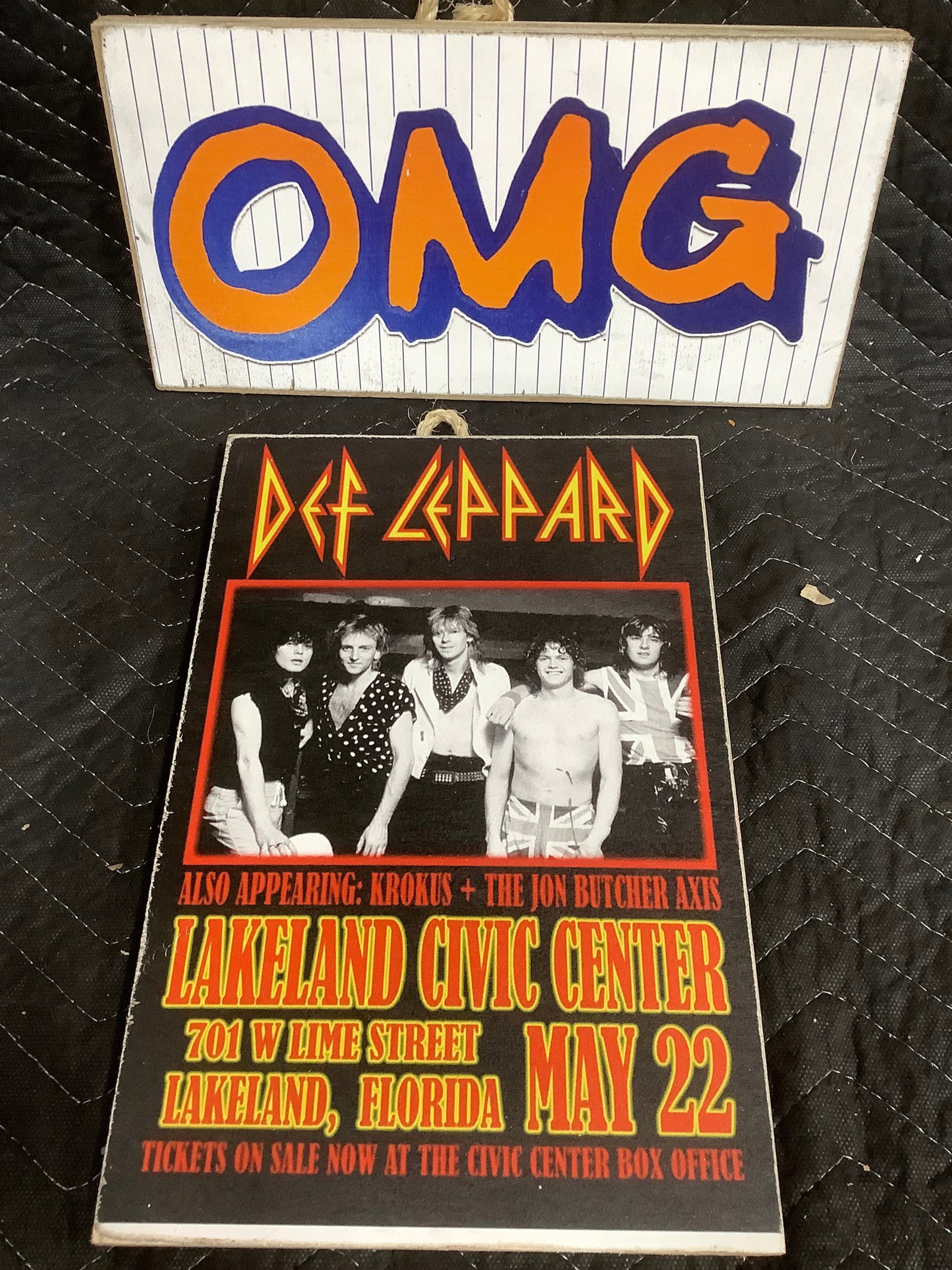 Wooden Wall Decor - Def Leppard, etc (Largest - 8inx12in) (1 of 1)