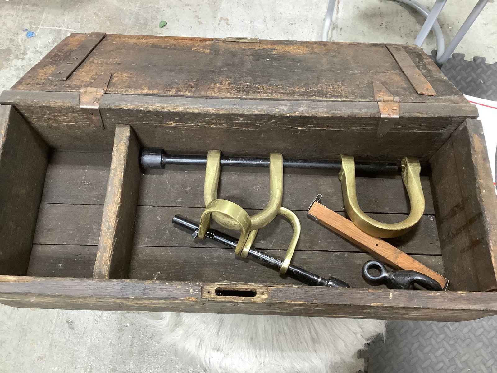 Slave ship shackles with original box (1 of 1)