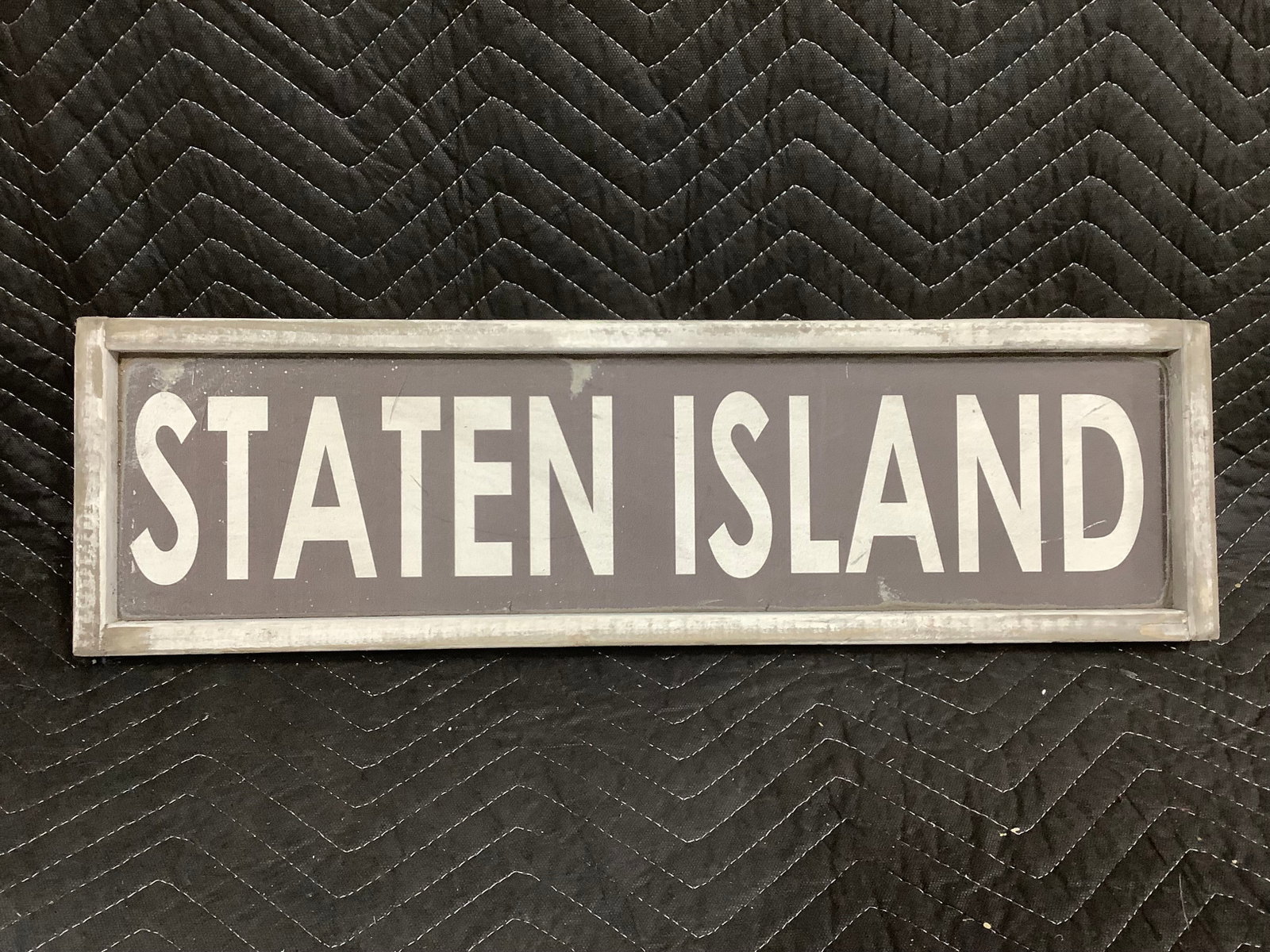Staten Island wooden framed wall decor(7.5inx25in) (1 of 1)