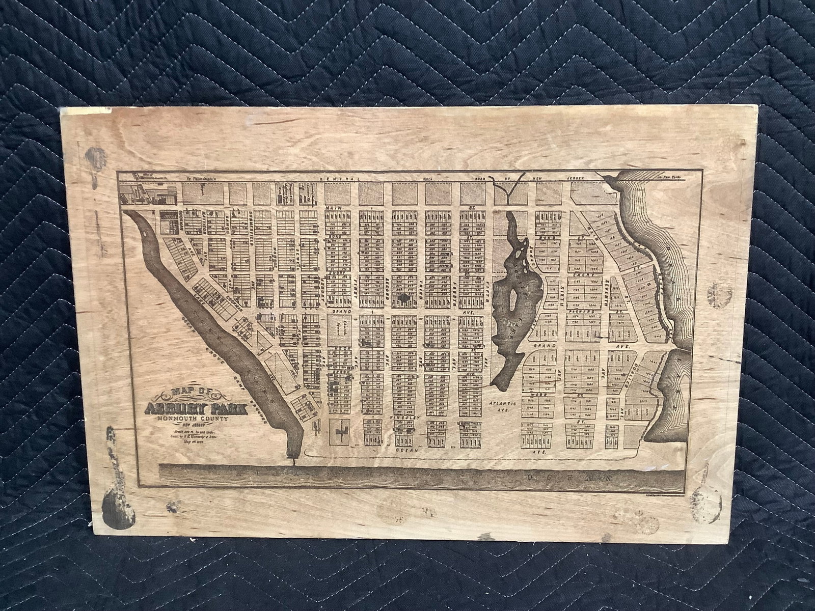 Vintage Map of Asbury Park in Mounmouth County(16inx24in) (1 of 1)
