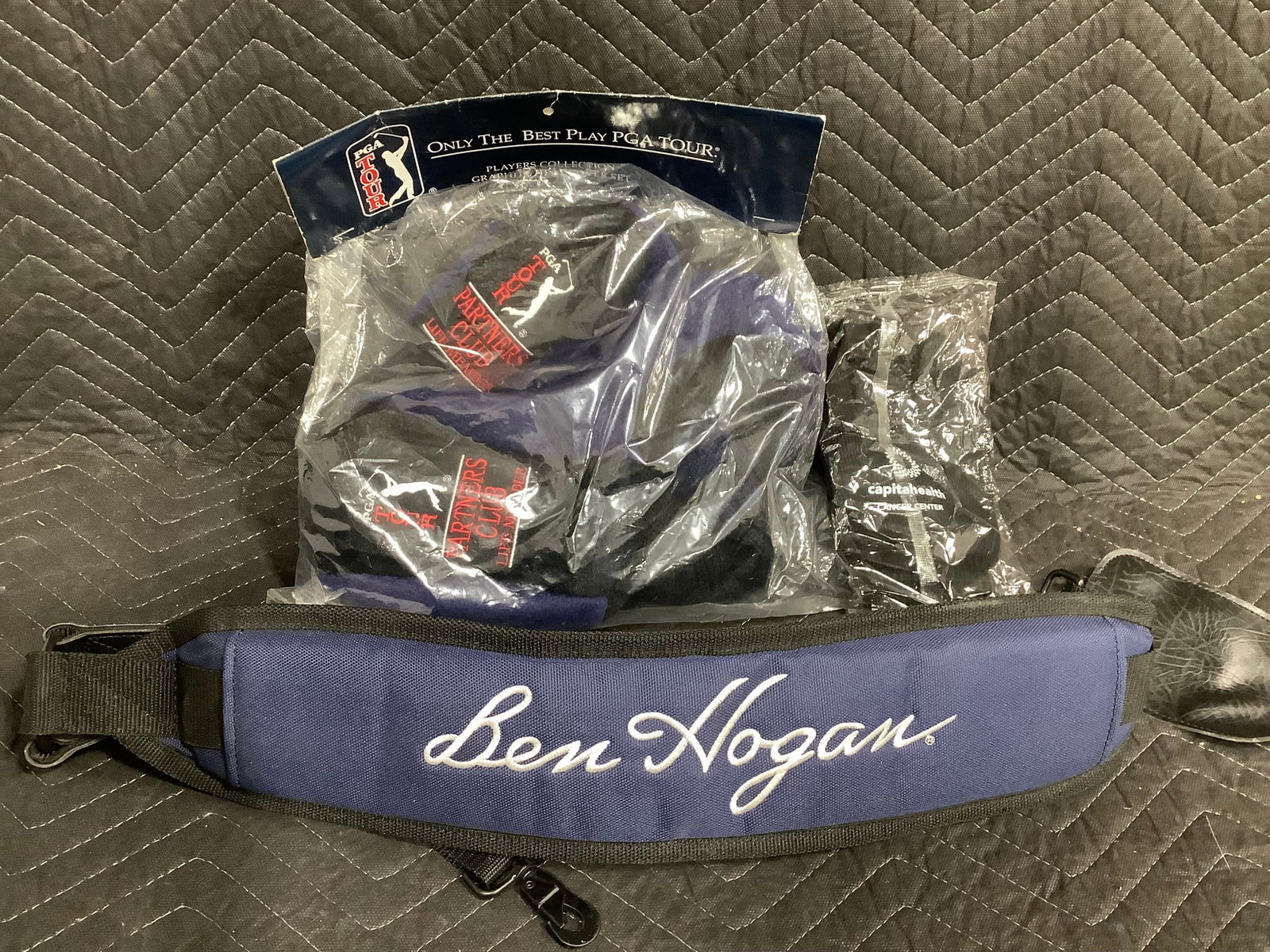 PGA Tour golf headcovers and Ben Hogan golf bag strap (1 of 1)