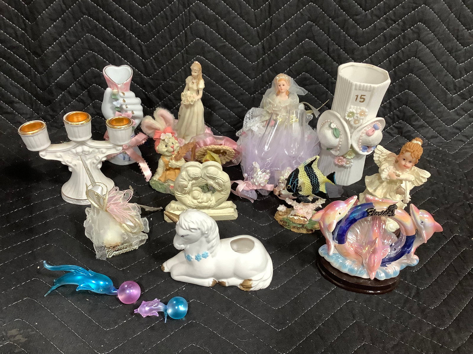 Various Ceramic Figures, Candle Holder, and more: Various Ceramic Figures, Candle Holder, and more