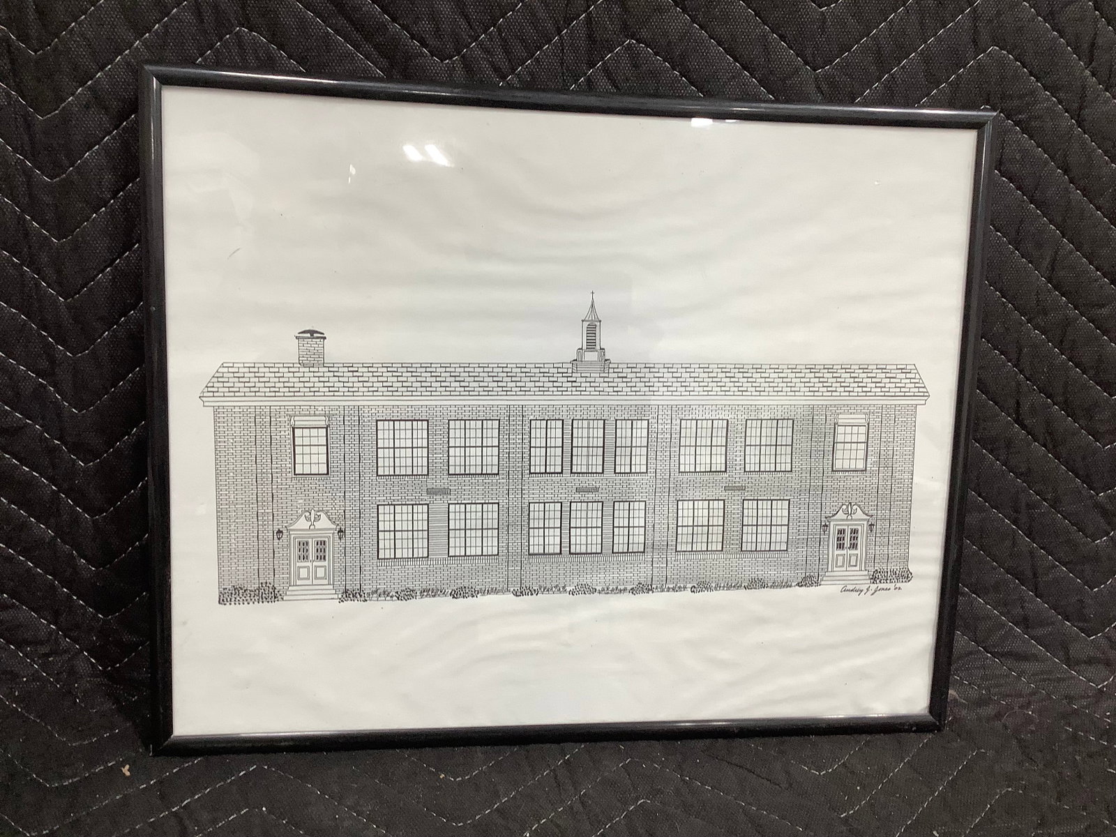 Framed and Signed Black and White Art Print: Framed and Signed Black and White Art Print