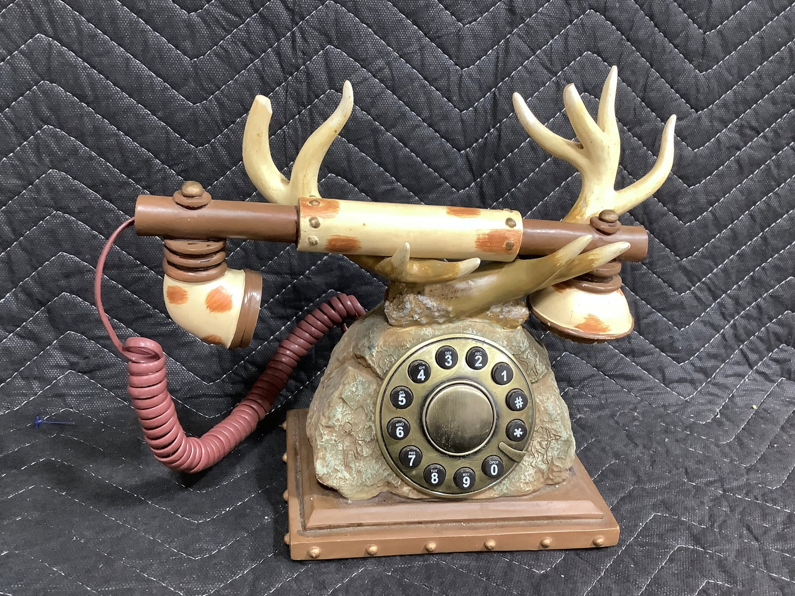Faux Deer Antler Rotary Phone: Faux Deer Antler Rotary Phone