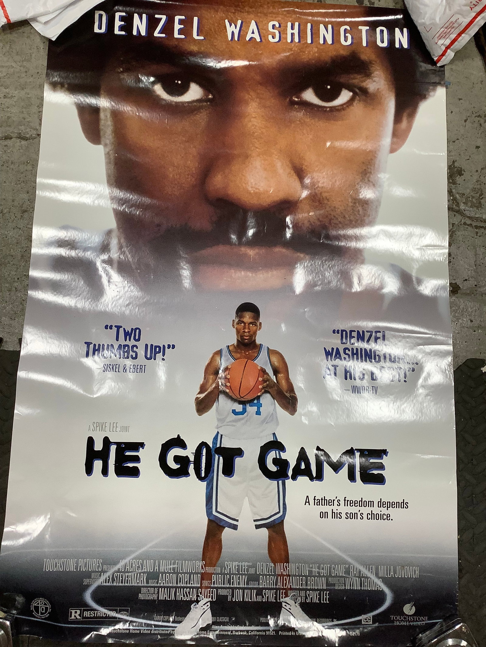 He Got Game Movie Poster (Rated R) 26inx40in: He Got Game Movie Poster (Rated R) 26inx40in
