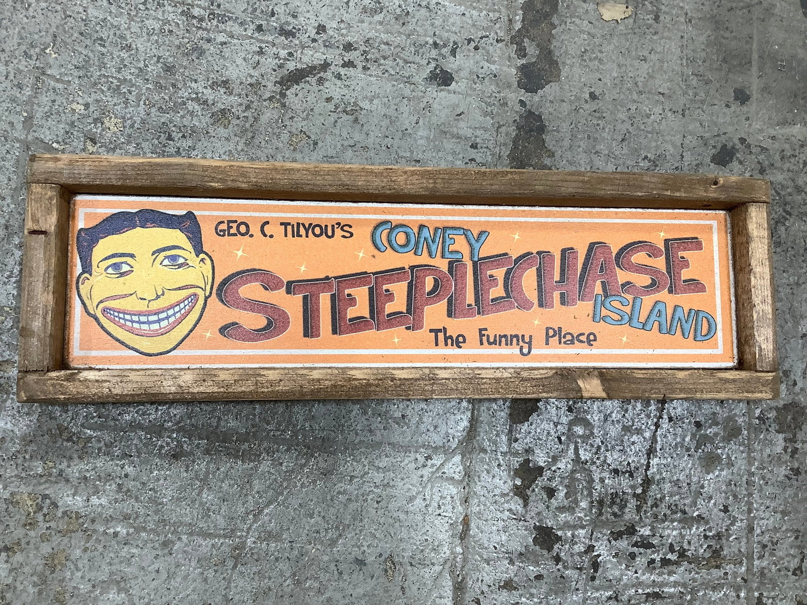 Coney Island Sleeplechase Wooden Wall Decor: Coney Island Sleeplechase Wooden Wall Decor