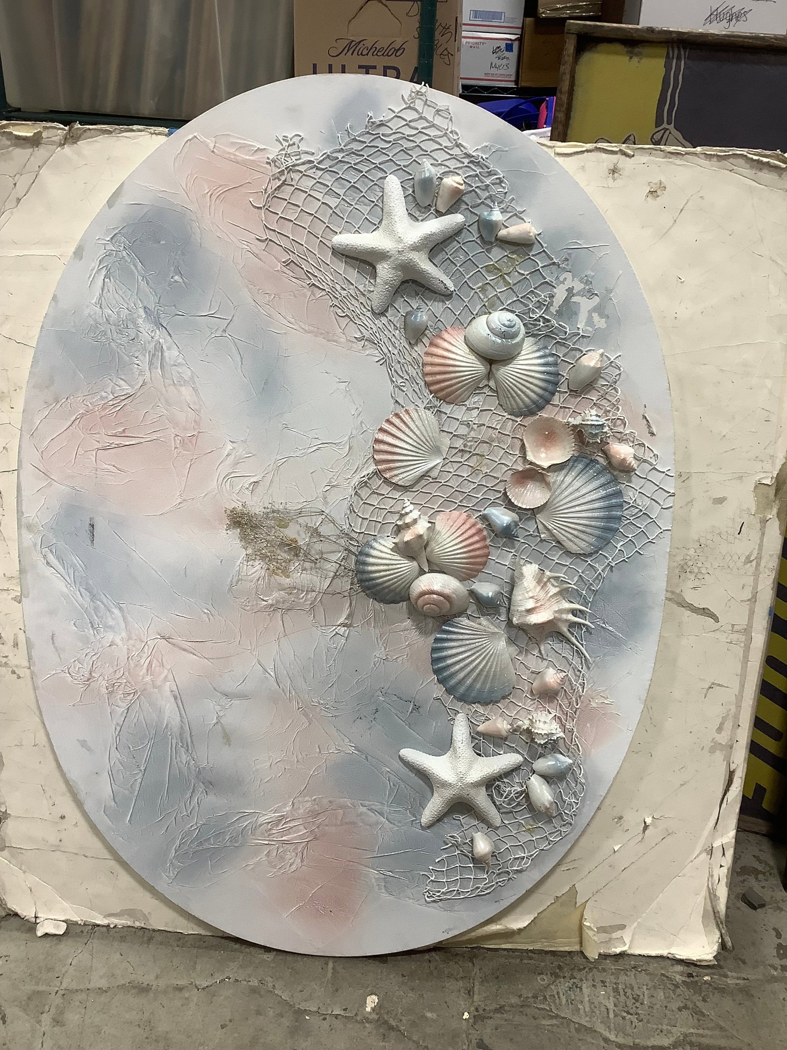 3D Shell Wall Art (34inx48in): 3D Shell Wall Art (34inx48in)