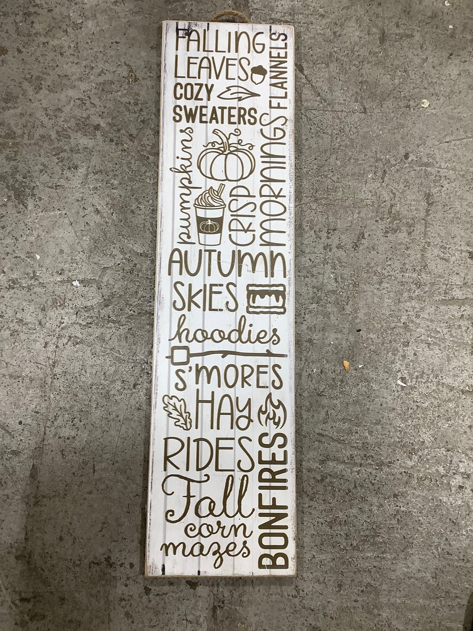 Autumn Themed Wooden Wall Decor (6inx24in): Autumn Themed Wooden Wall Decor (6inx24in)